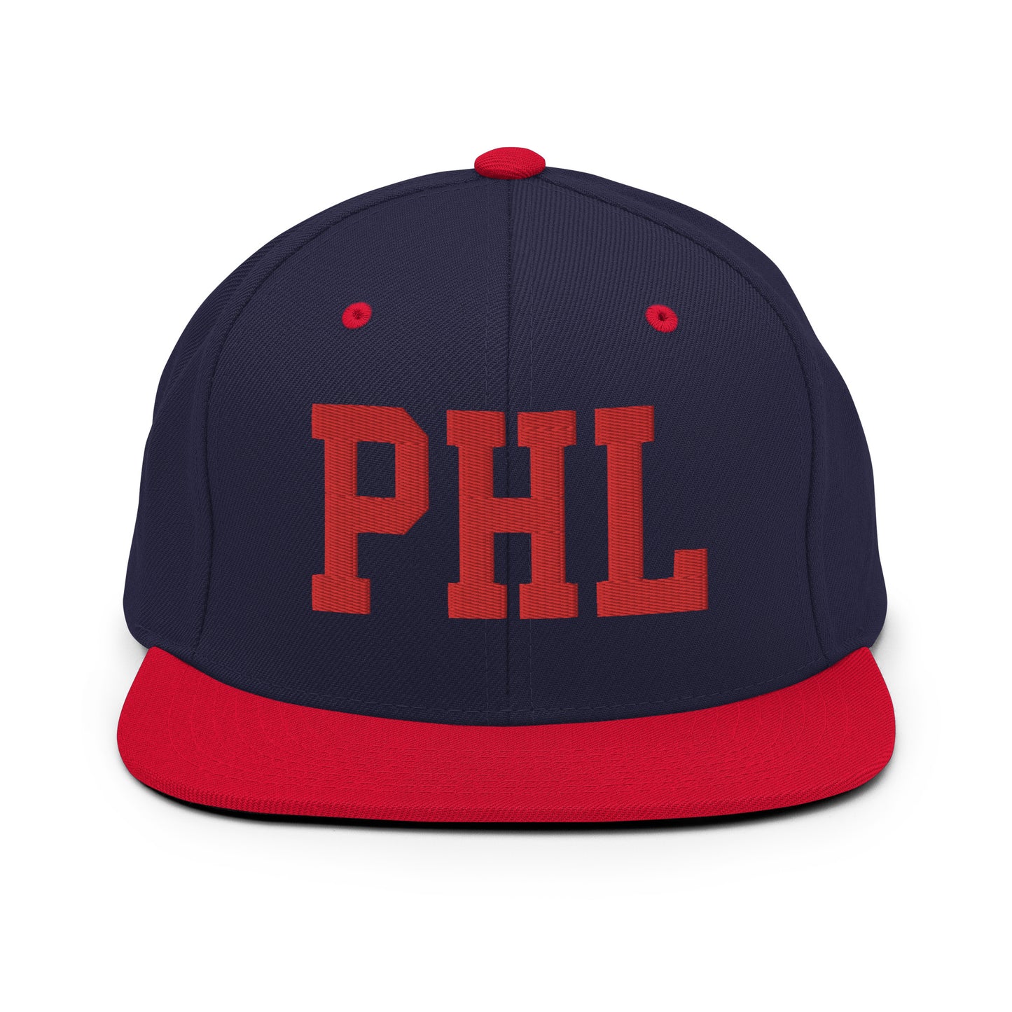 College-Style Classic Snapback Hat • Red • PHL Philadelphia • YHM Designs - Image 19
