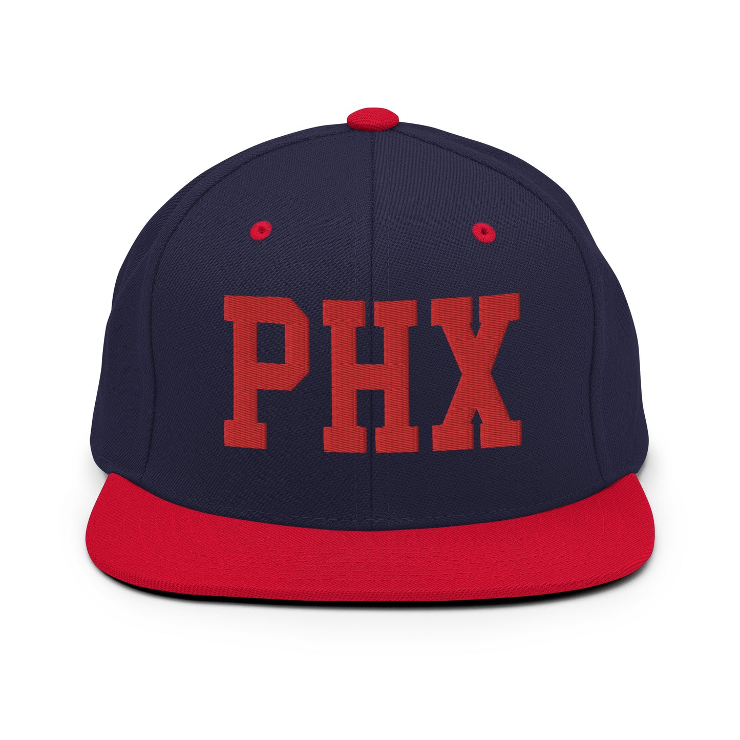 College-Style Classic Snapback Hat • Red • PHX Phoenix • YHM Designs - Image 19