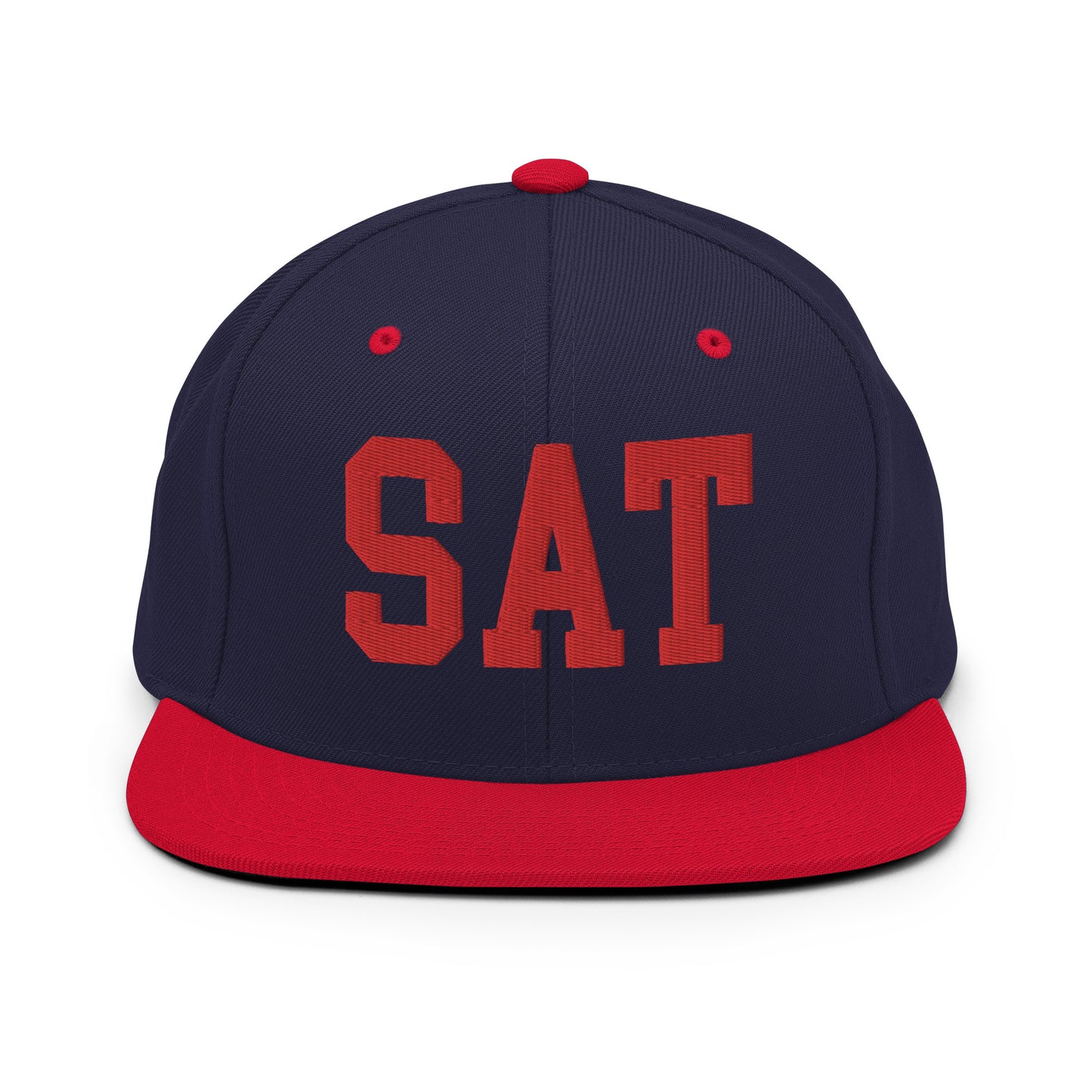College-Style Classic Snapback Hat • Red • SAT San Antonio • YHM Designs - Image 19