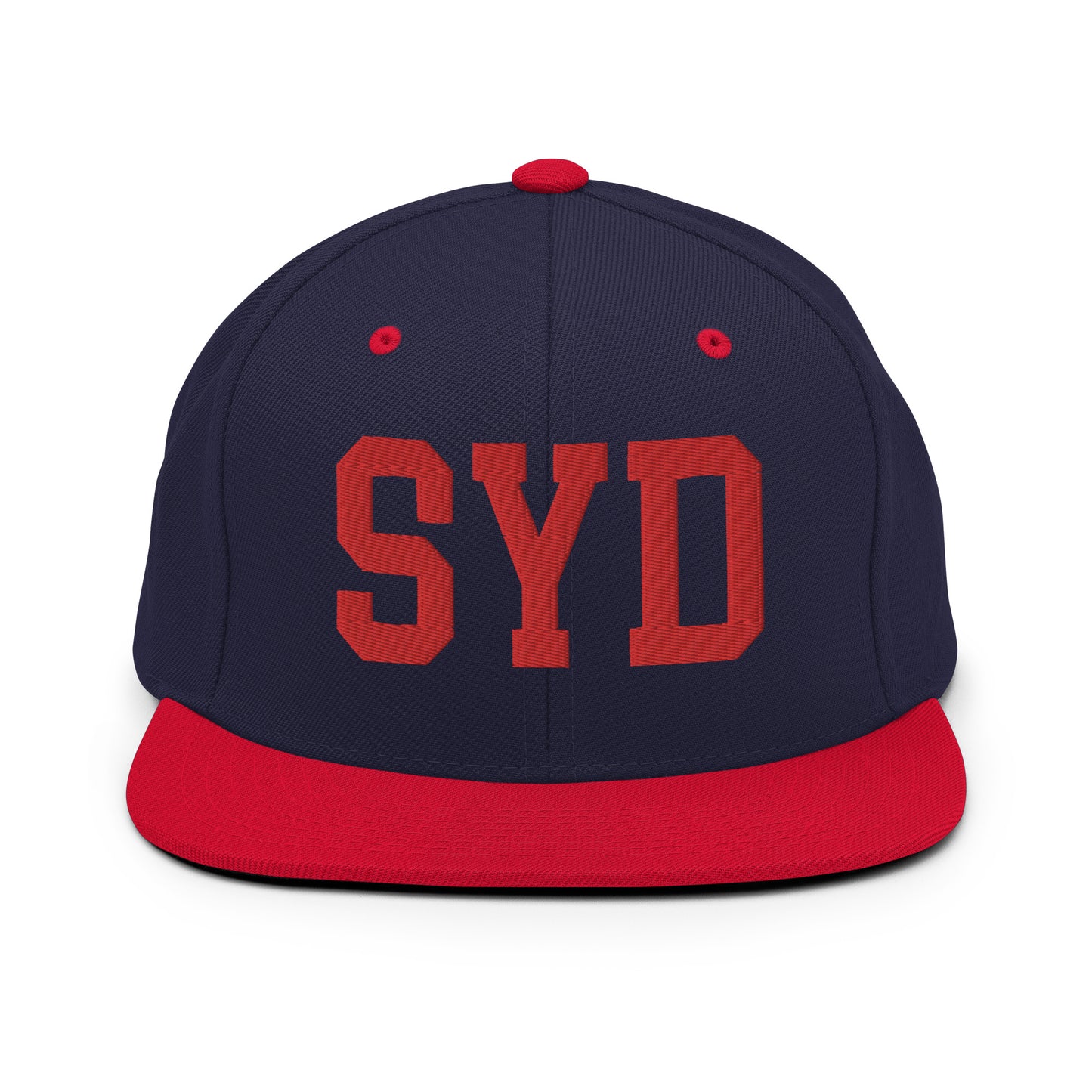 College-Style Classic Snapback Hat • Red • SYD Sydney • YHM Designs - Image 19