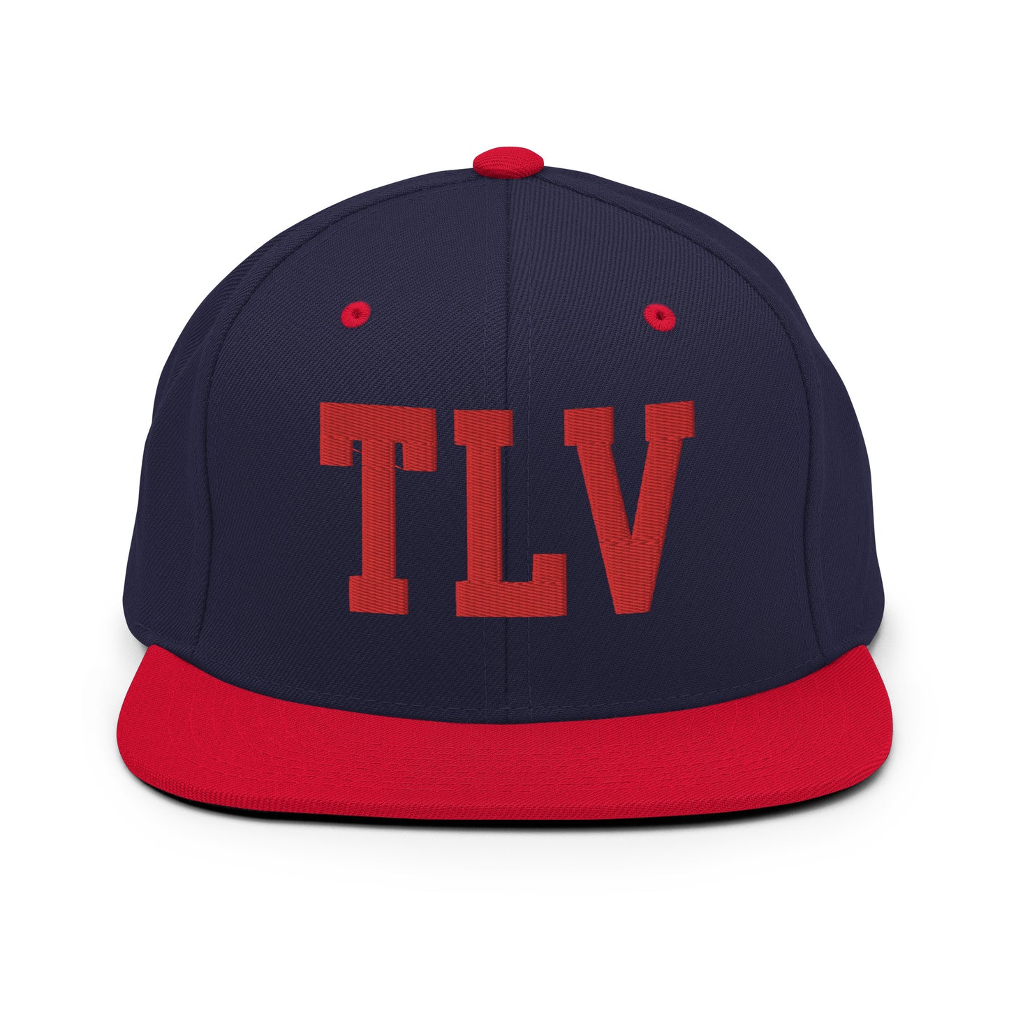 College-Style Classic Snapback Hat • Red • TLV Tel Aviv • YHM Designs - Image 19