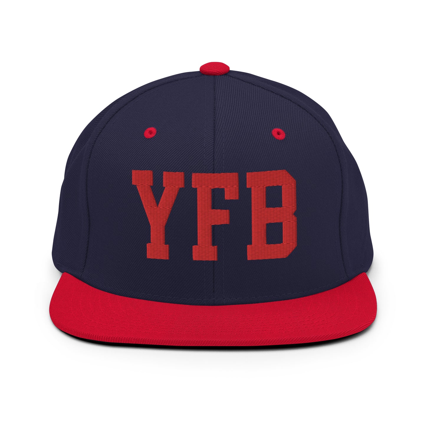College-Style Classic Snapback Hat • Red • YFB Iqaluit Souvenir • YHM Designs - Image 19