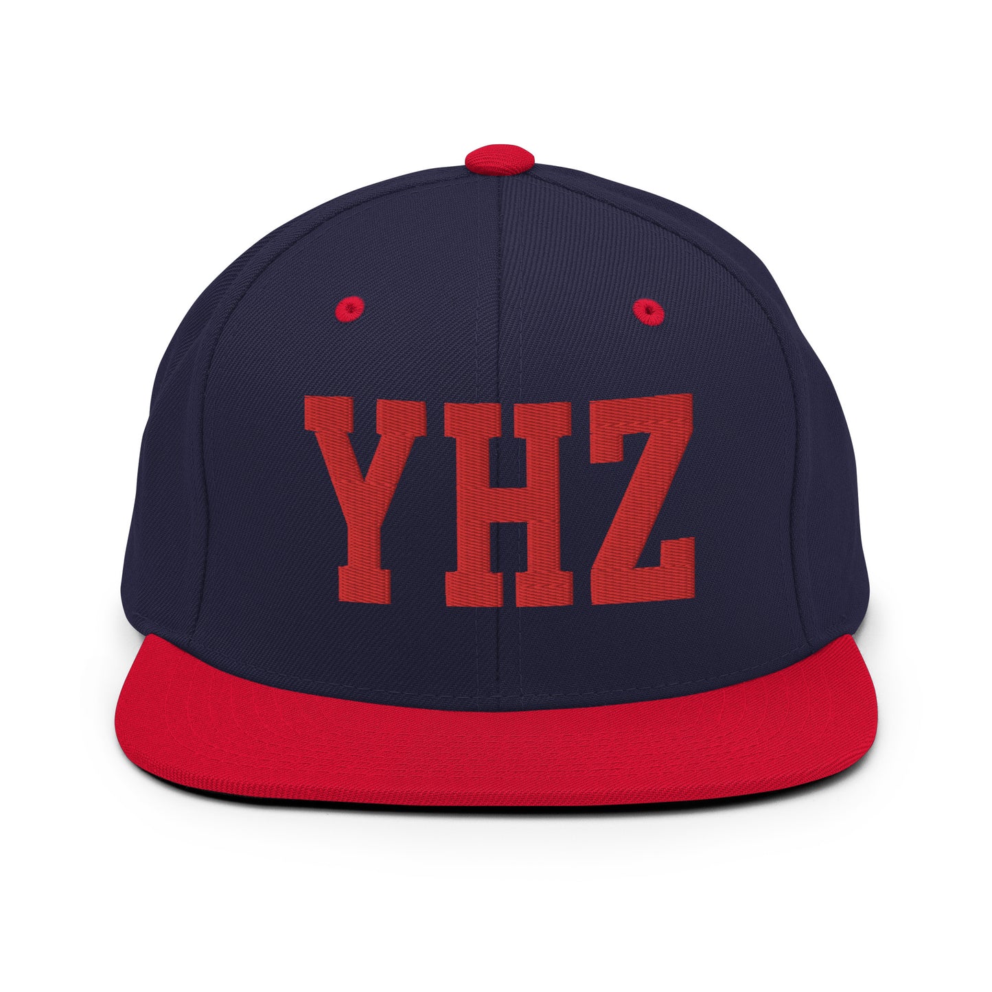 College-Style Classic Snapback Hat • Red • YHZ Halifax Souvenir • YHM Designs - Image 19