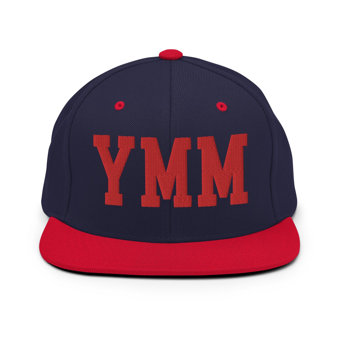 College-Style Classic Snapback Hat • Red • YMM Fort McMurray • YHM Designs - Image 19