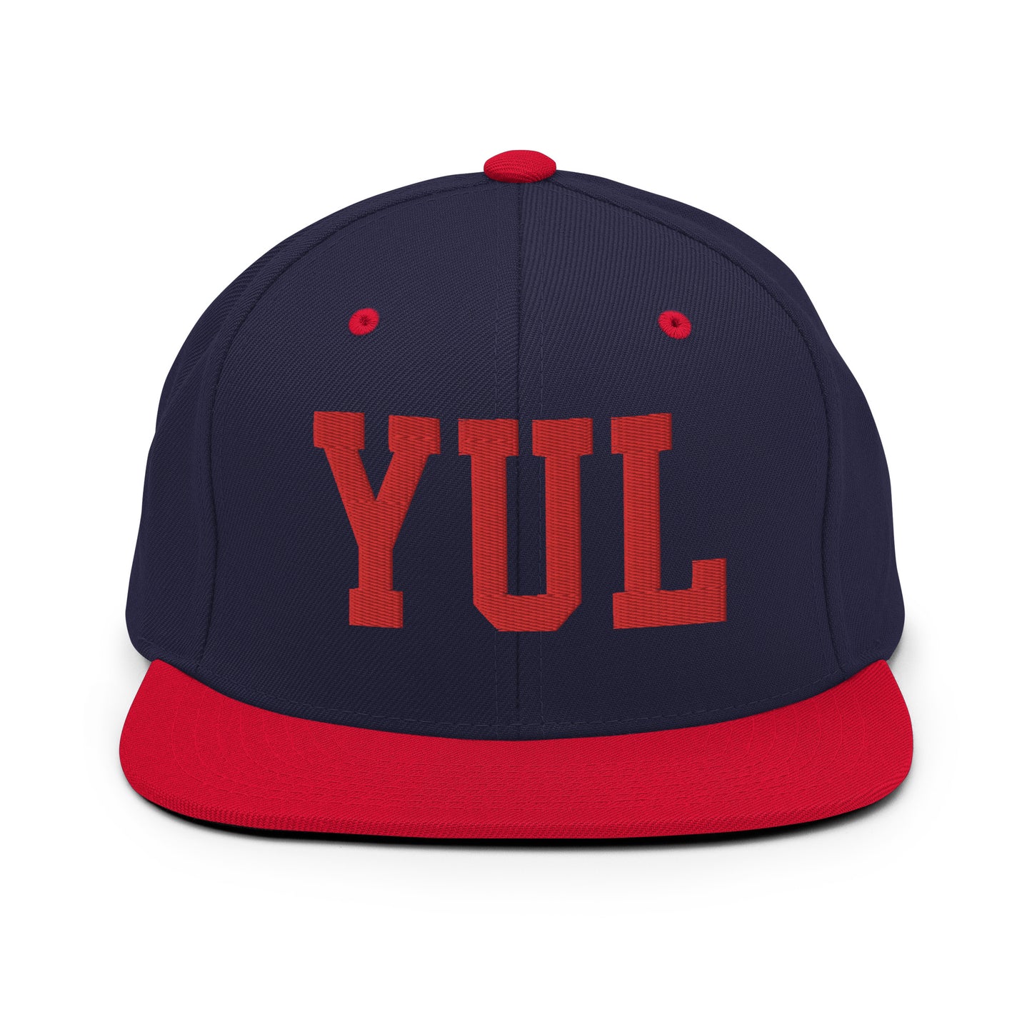 College-Style Classic Snapback Hat • Red • YUL Montreal • YHM Designs - Image 19