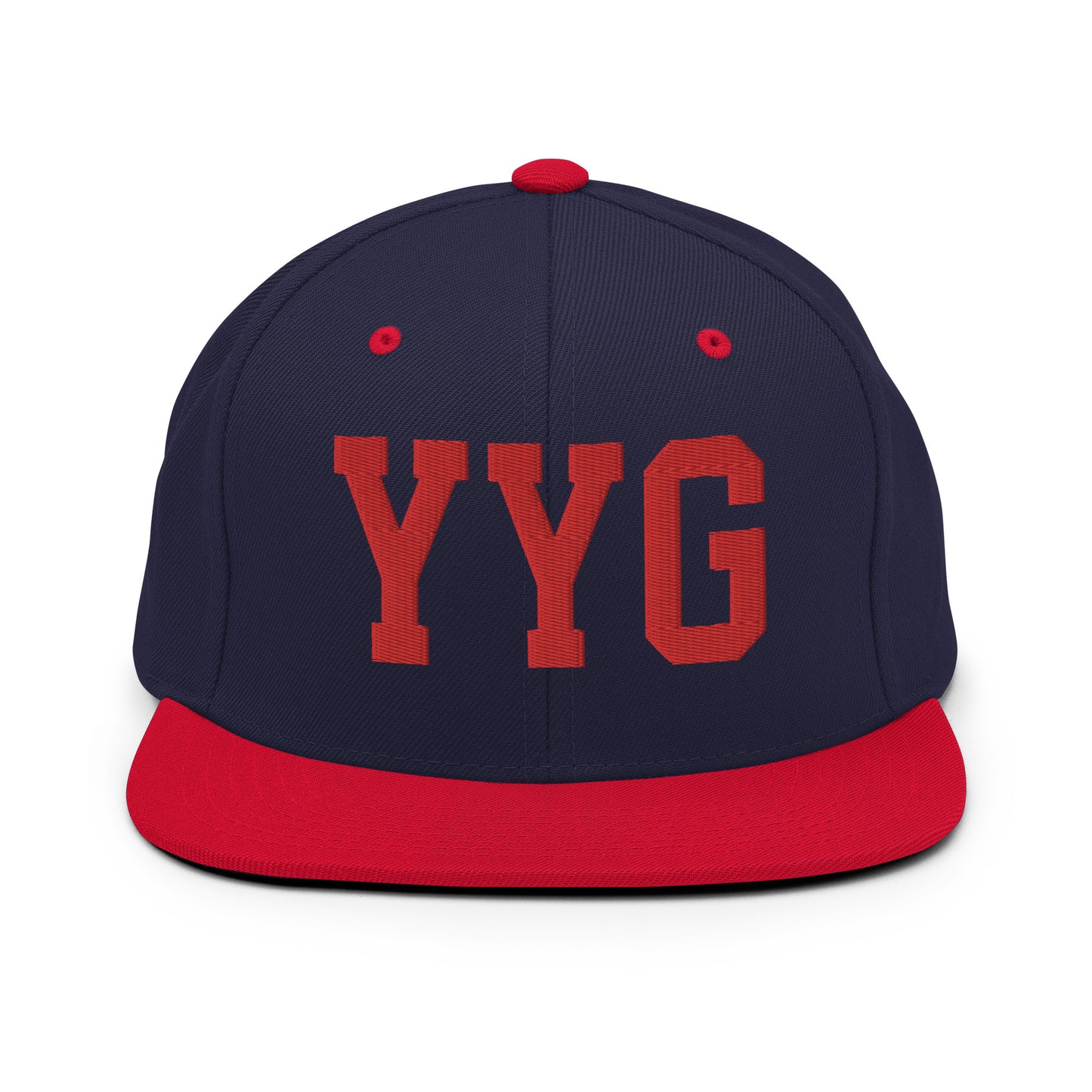 College-Style Classic Snapback Hat • Red • YYG Charlottetown • YHM Designs - Image 19