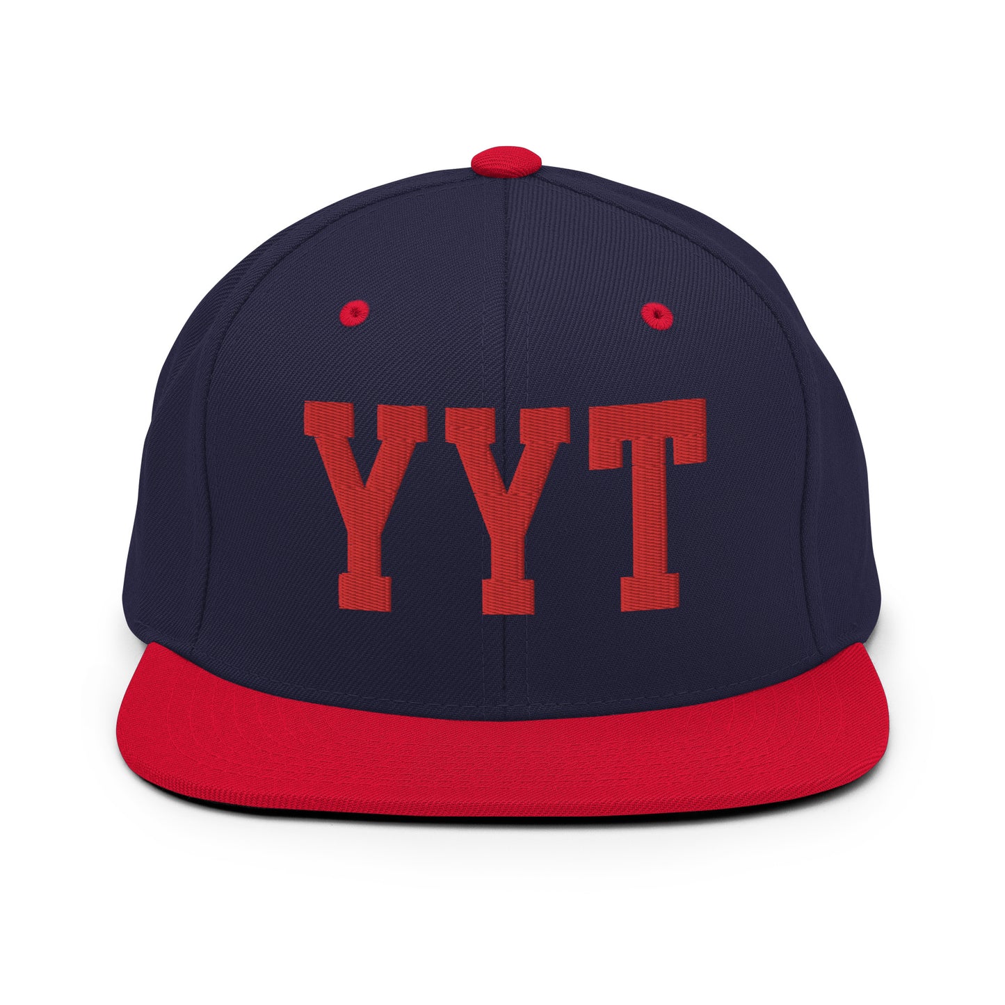 College-Style Classic Snapback Hat • Red • YYT St. John's • YHM Designs - Image 19