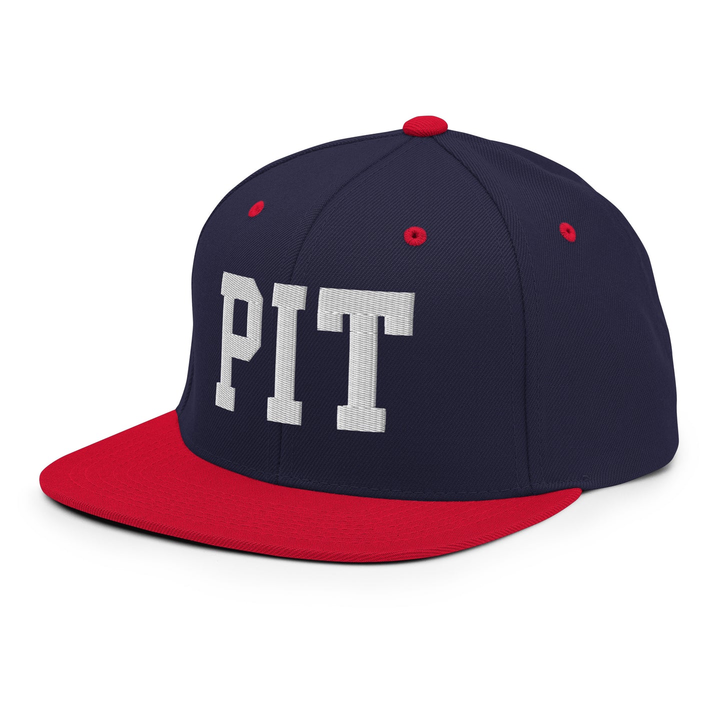College-Style Classic Snapback Hat • White • PIT Pittsburgh Souvenir • YHM Designs - Image 01