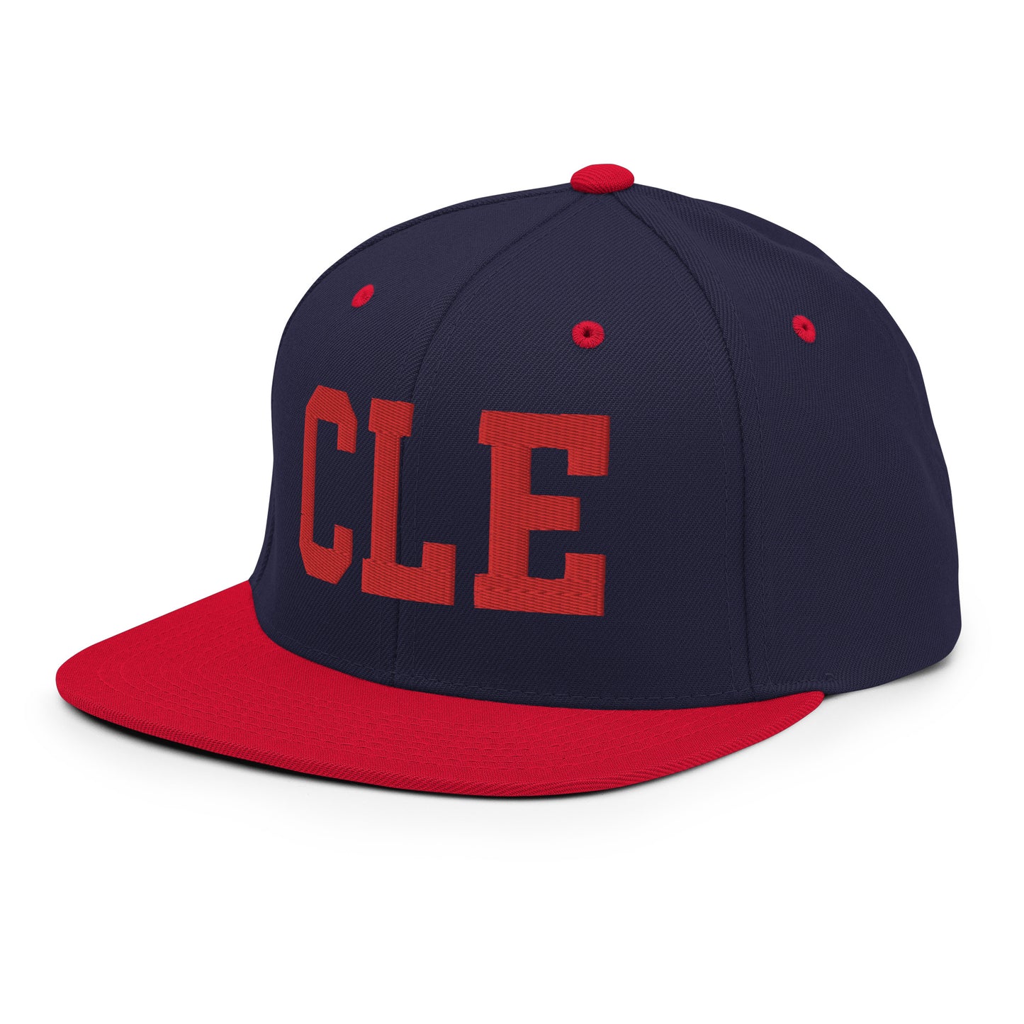 College-Style Classic Snapback Hat • Red • CLE Cleveland • YHM Designs - Image 21