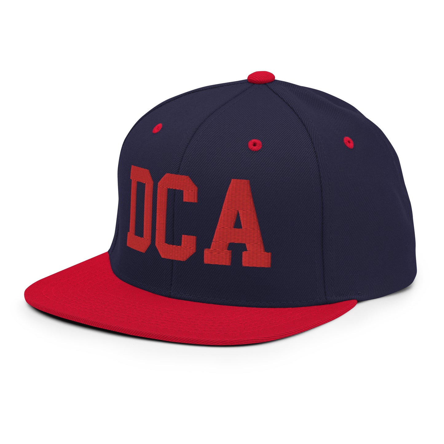 College-Style Classic Snapback Hat • Red • DCA Washington • YHM Designs - Image 21
