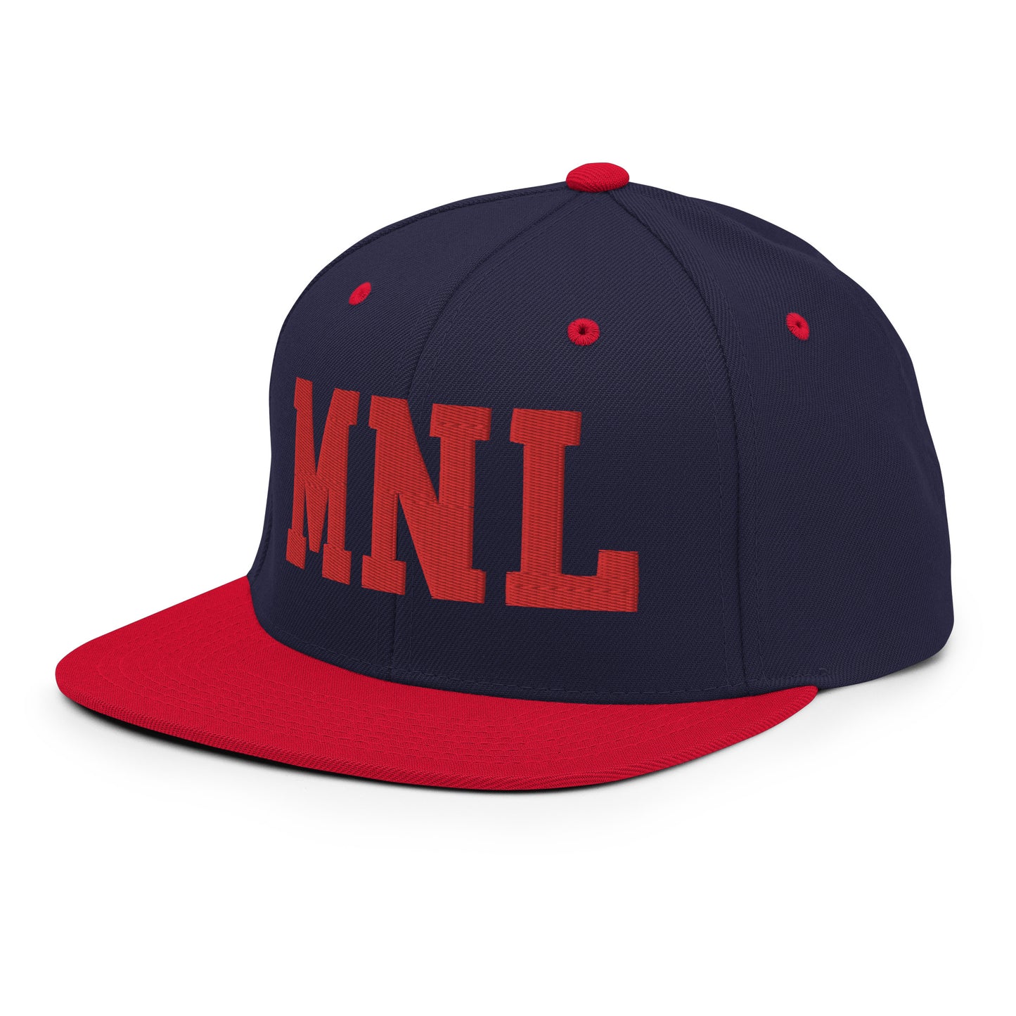 College-Style Classic Snapback Hat • Red • MNL Manila • YHM Designs - Image 21