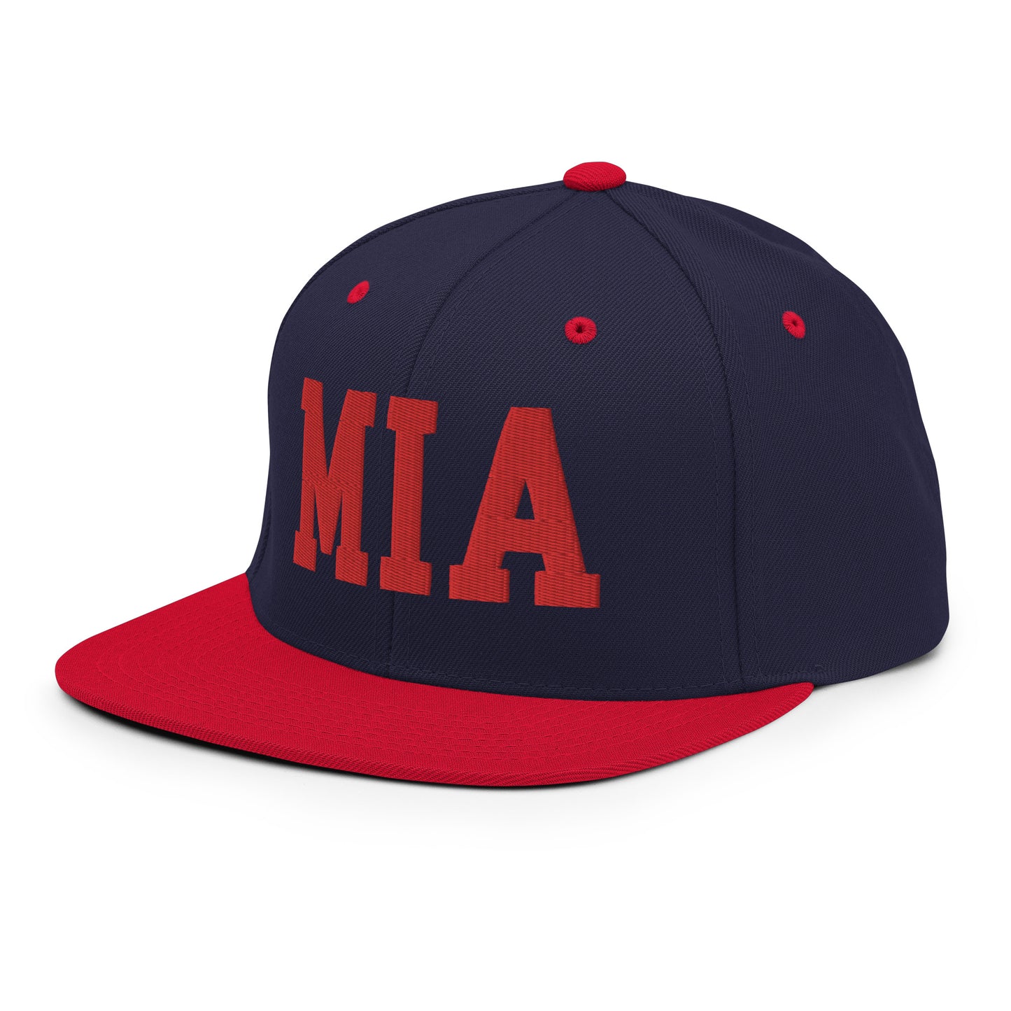 College-Style Classic Snapback Hat • Red • MIA Miami • YHM Designs - Image 21