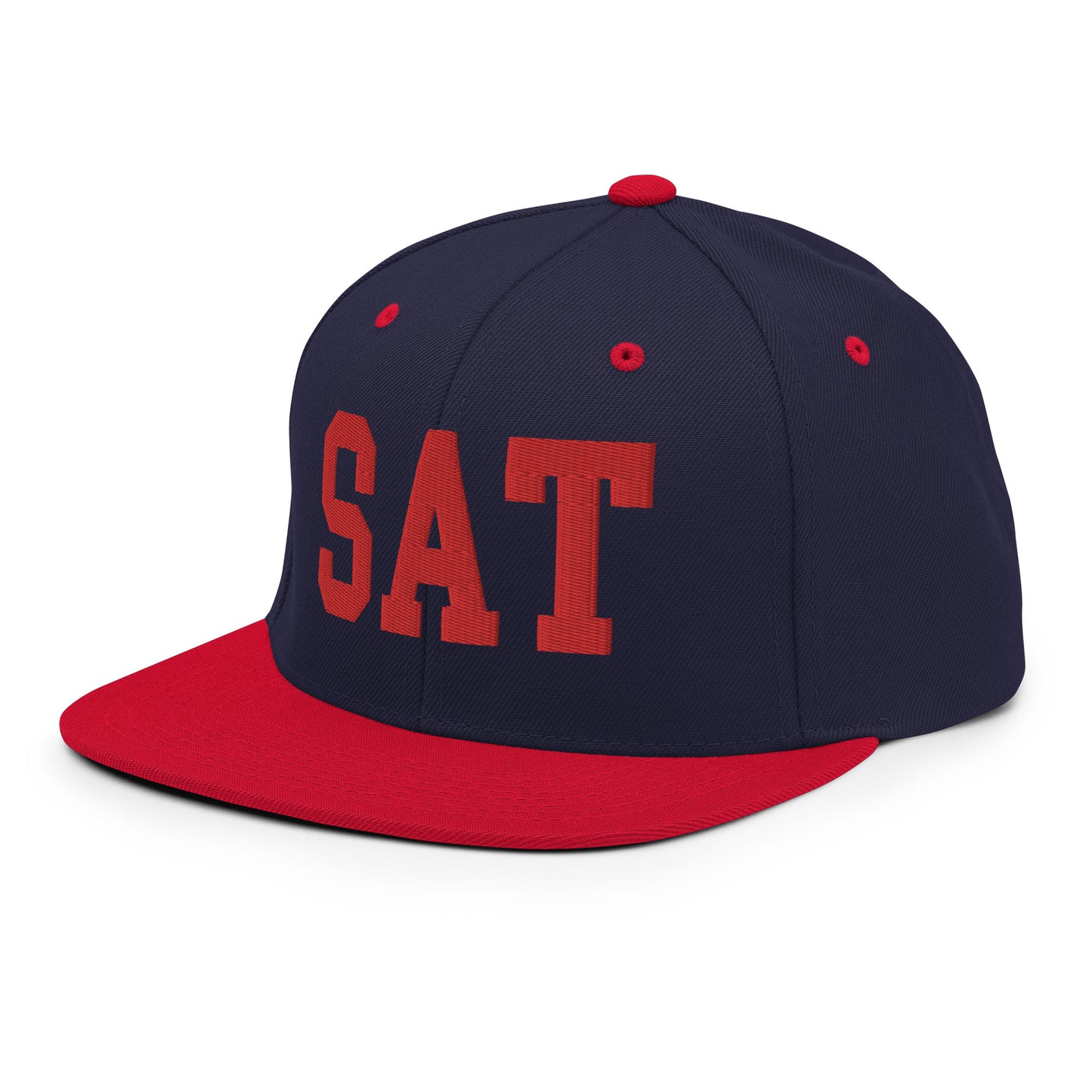 College-Style Classic Snapback Hat • Red • SAT San Antonio • YHM Designs - Image 21