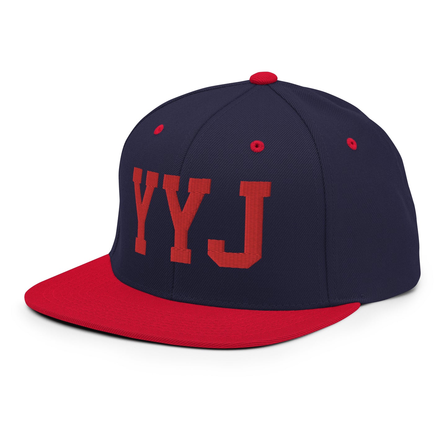College-Style Classic Snapback Hat • Red • YYJ Victoria • YHM Designs - Image 21