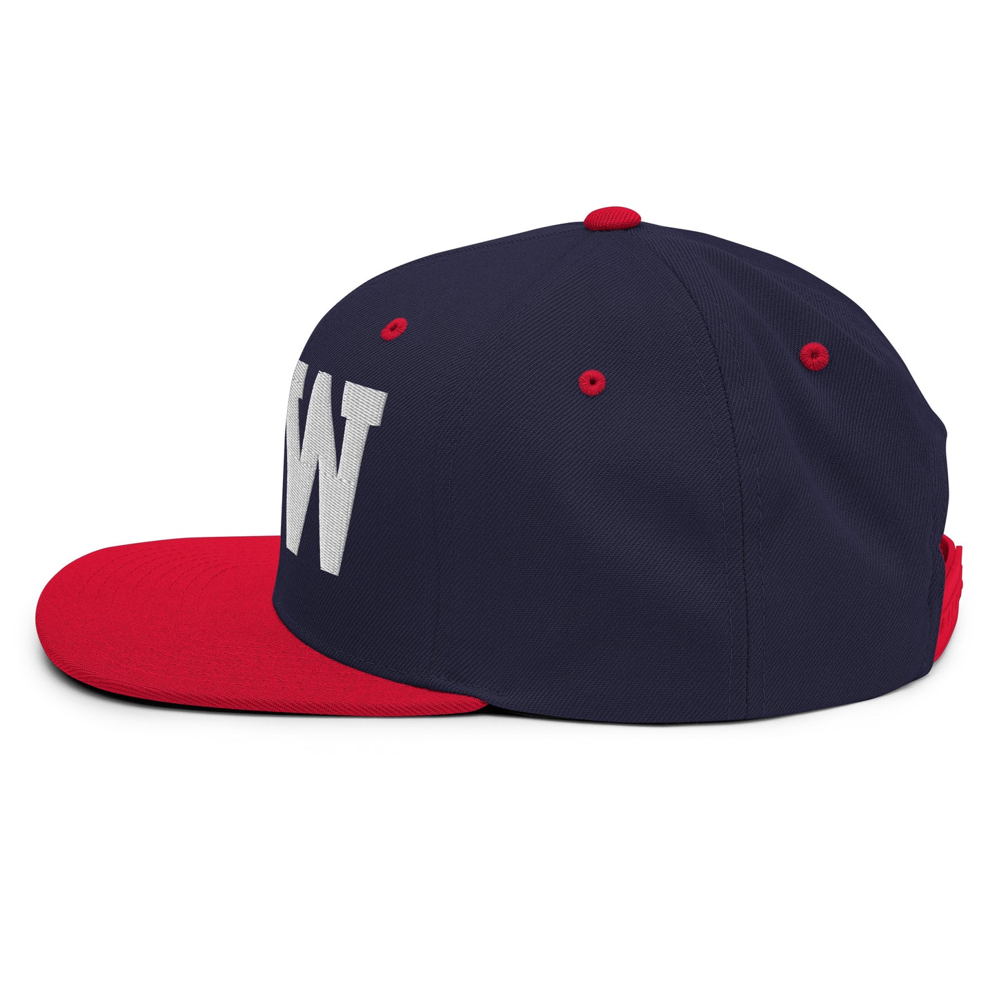 College-Style Classic Snapback Hat • White • YOW Ottawa • YHM Designs - Image 21
