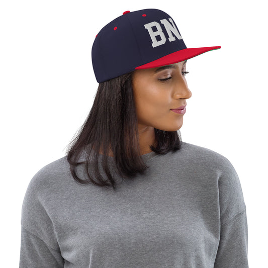 College-Style Classic Snapback Hat • White • BNA Nashville Souvenir • YHM Designs - Image 02