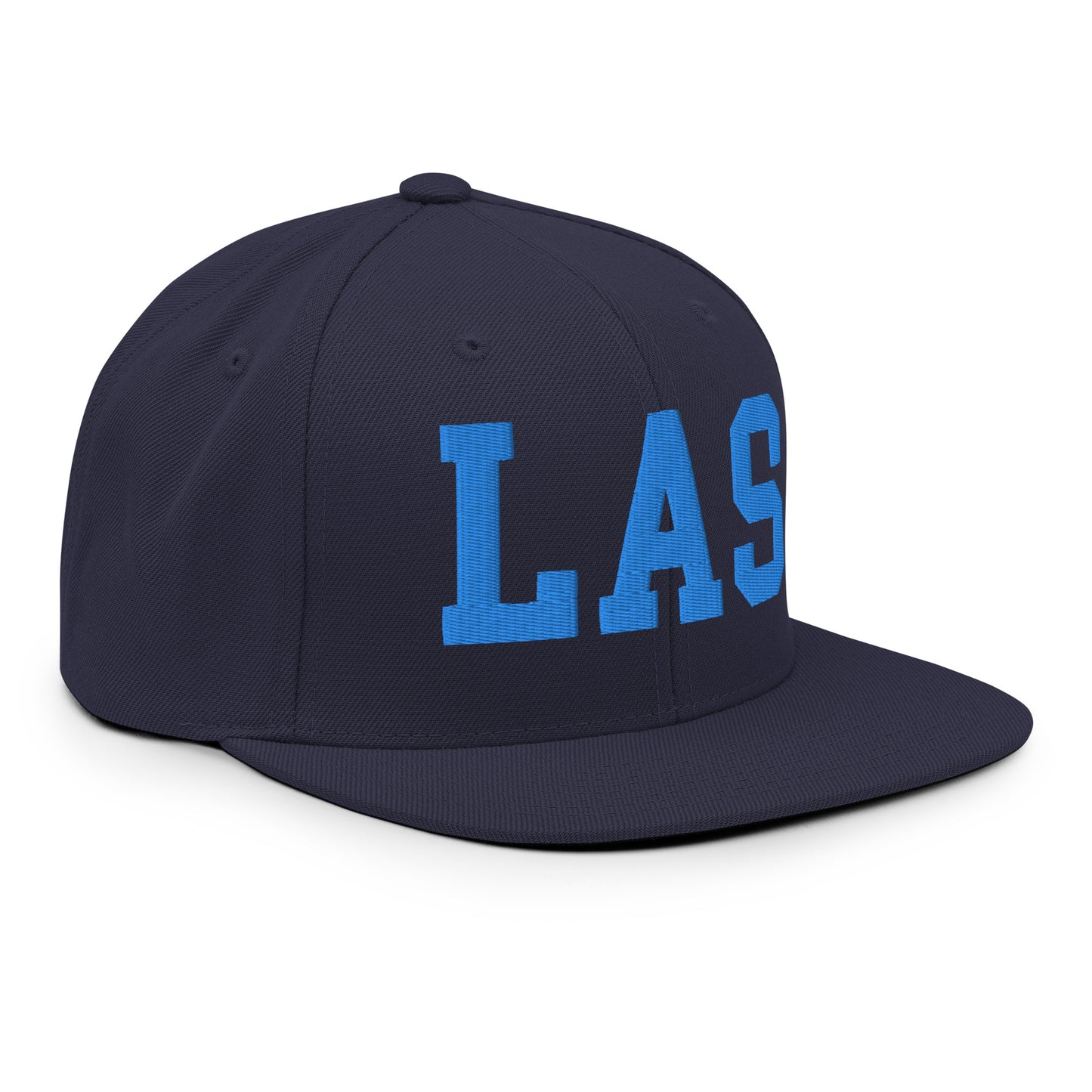 College-Style Classic Snapback Hat • Aqua Blue • LAS Las Vegas • YHM Designs - Image 10