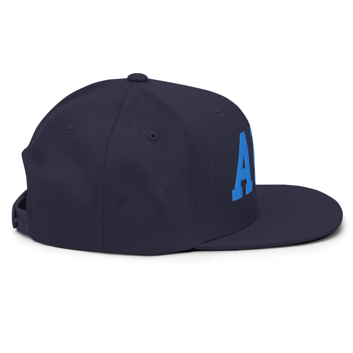 College-Style Classic Snapback Hat • Aqua Blue • AUS Austin • YHM Designs - Image 11