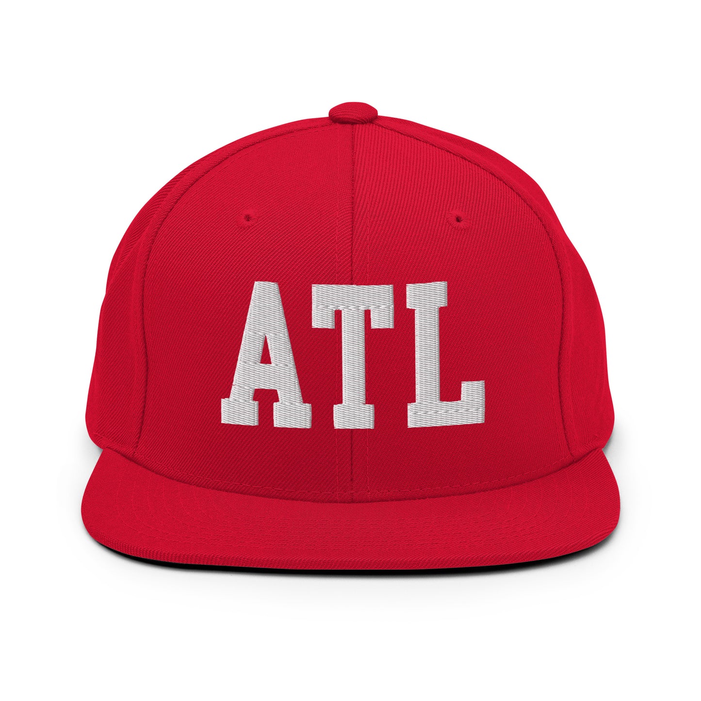 College-Style Classic Snapback Hat • White • ATL Atlanta Souvenir • YHM Designs - Image 26