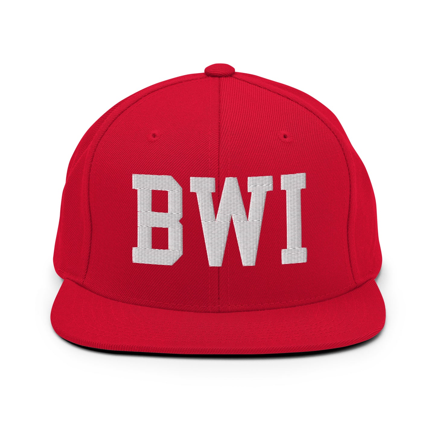 College-Style Classic Snapback Hat • White • BWI Baltimore • YHM Designs - Image 26