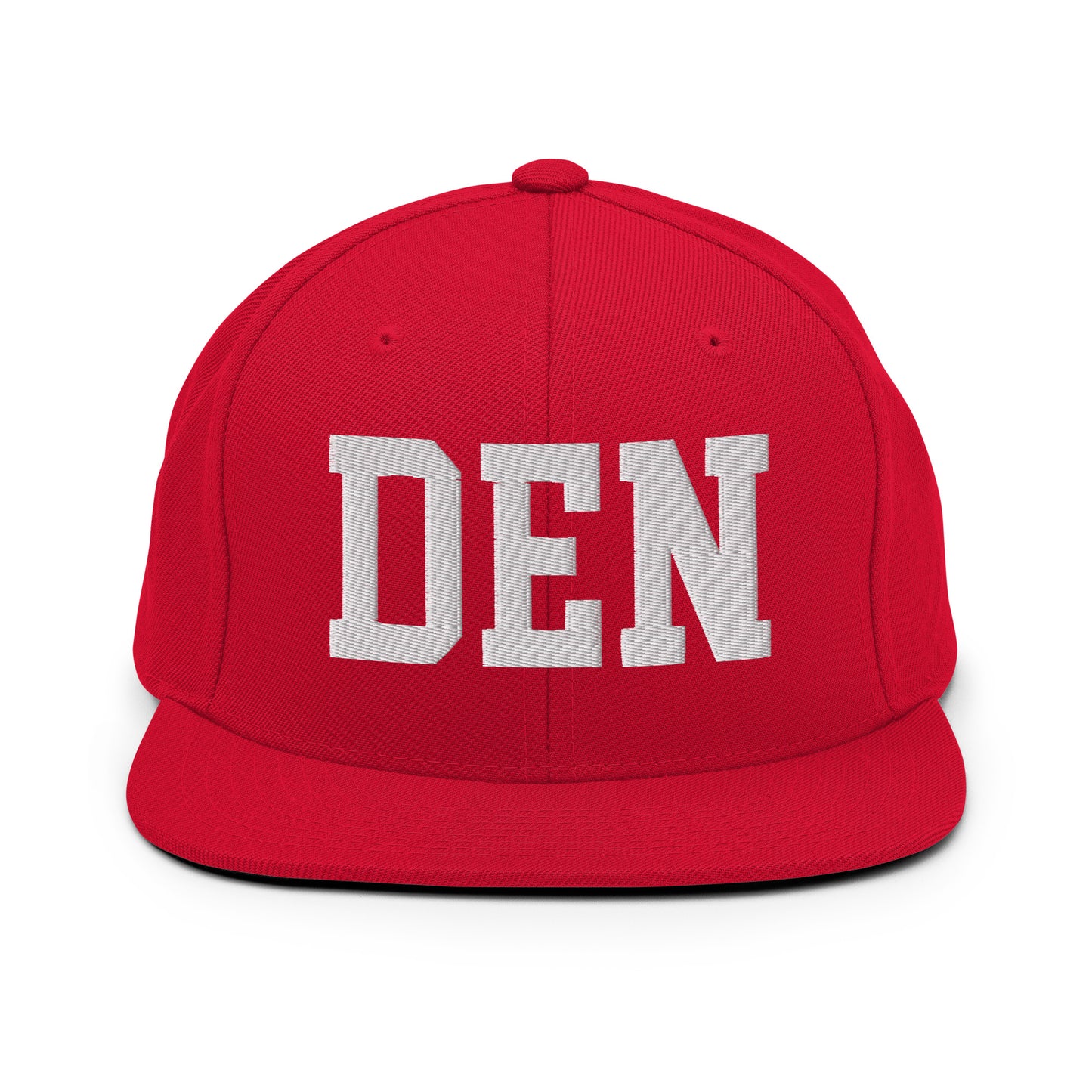 College-Style Classic Snapback Hat • White • DEN Denver • YHM Designs - Image 26