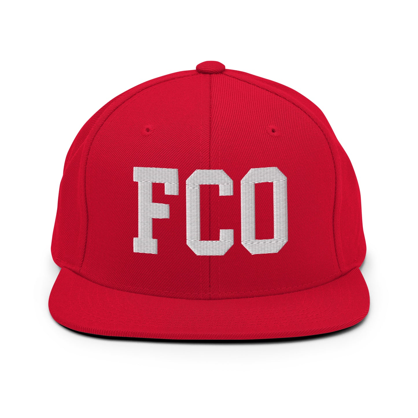 College-Style Classic Snapback Hat • White • FCO Rome • YHM Designs - Image 26