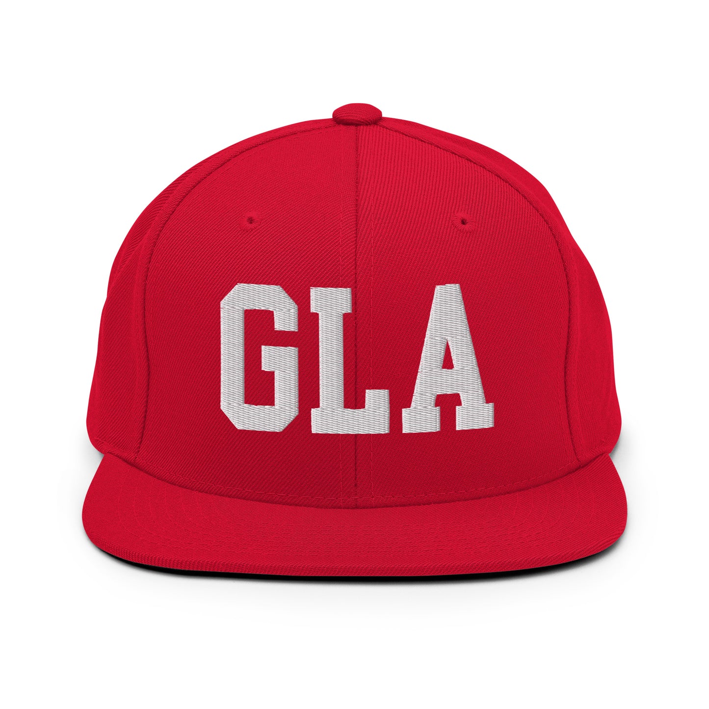 College-Style Classic Snapback Hat • White • GLA Glasgow • YHM Designs - Image 26