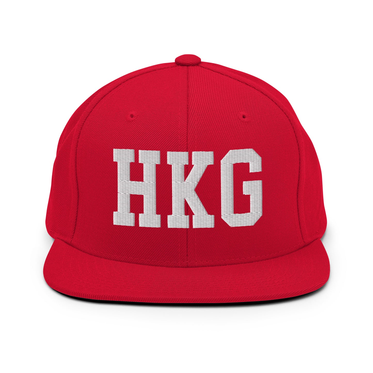 College-Style Classic Snapback Hat • White • HKG Hong Kong • YHM Designs - Image 26