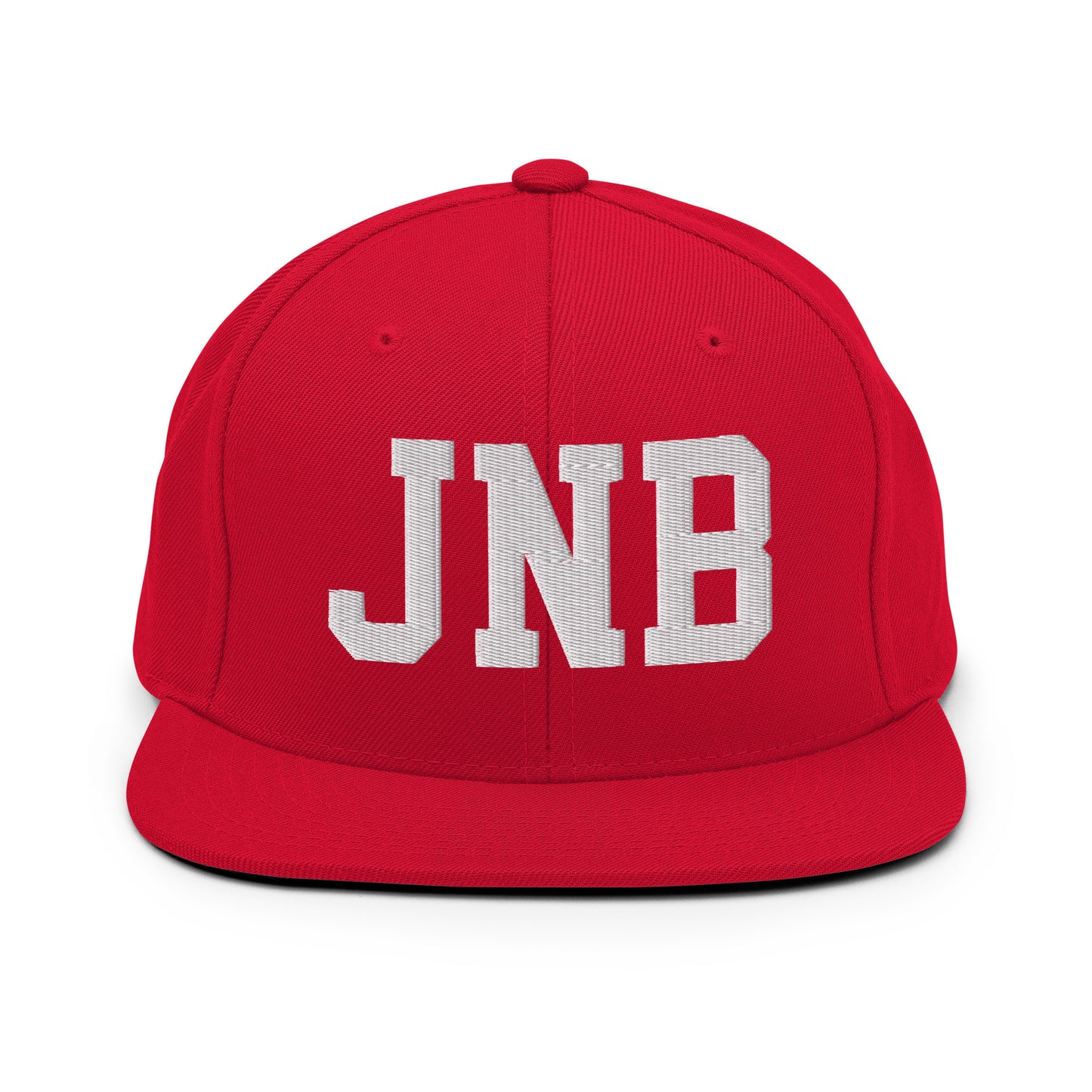 College-Style Classic Snapback Hat • White • JNB Johannesburg • YHM Designs - Image 26
