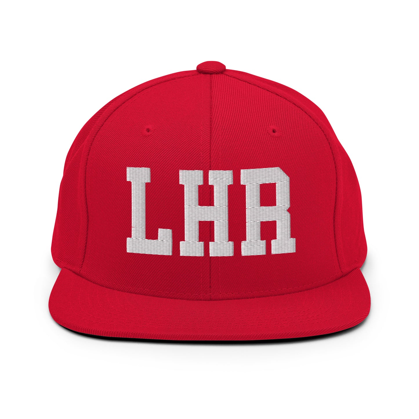 College-Style Classic Snapback Hat • White • LHR London Souvenir • YHM Designs - Image 26