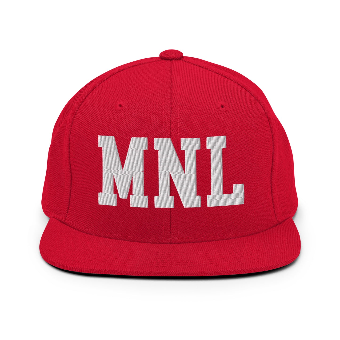 College-Style Classic Snapback Hat • White • MNL Manila Souvenir • YHM Designs - Image 26