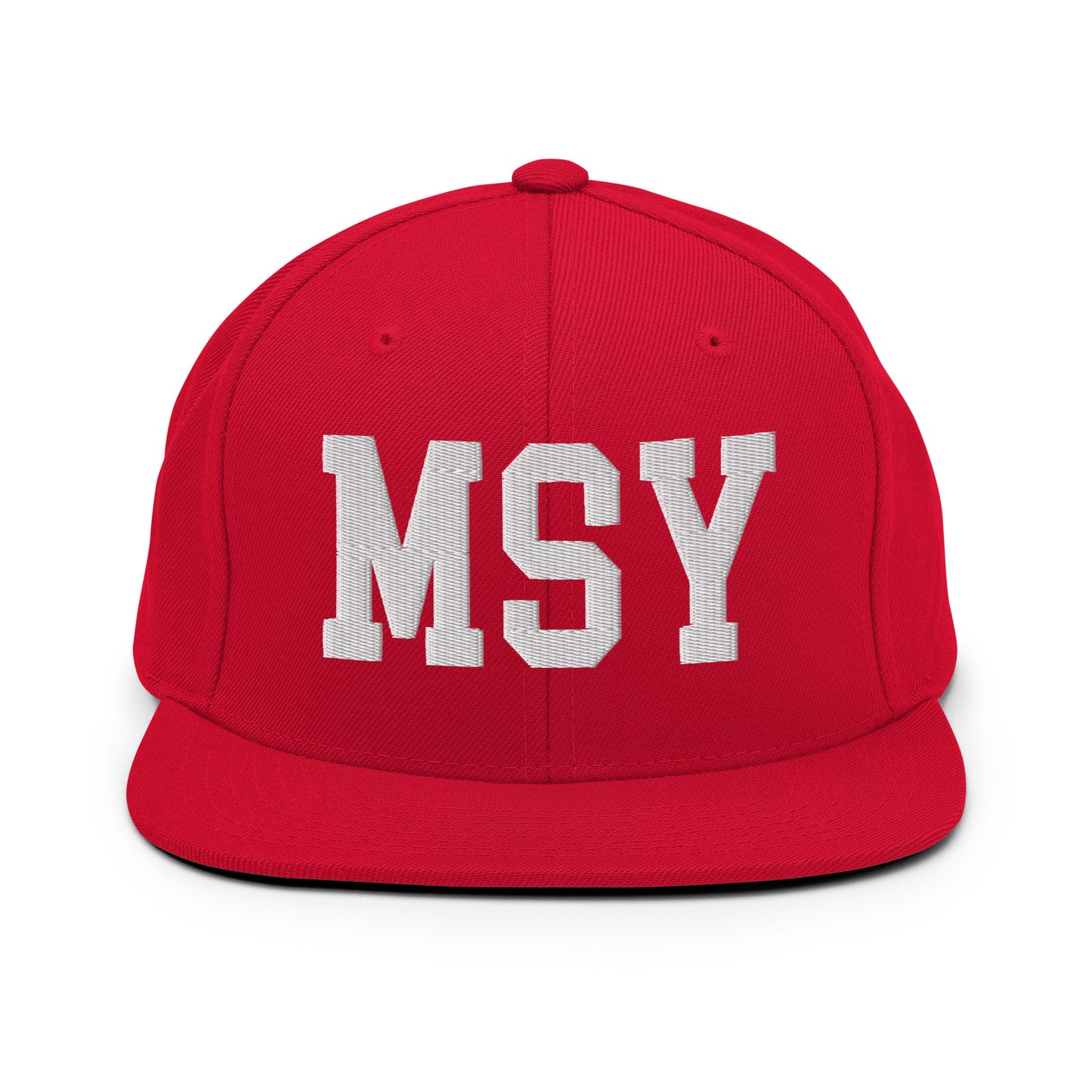 College-Style Classic Snapback Hat • White • MSY New Orleans Souvenir • YHM Designs - Image 26