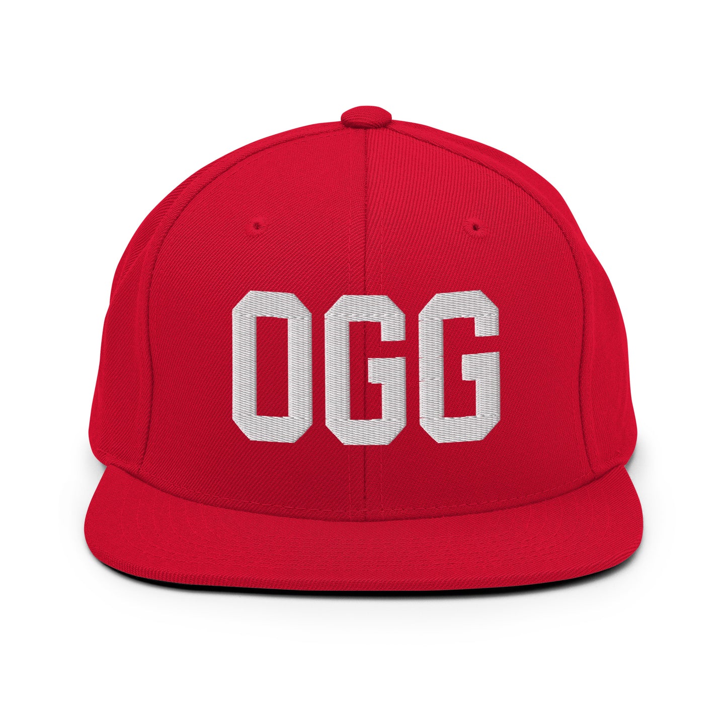 College-Style Classic Snapback Hat • White • OGG Maui Souvenir • YHM Designs - Image 26