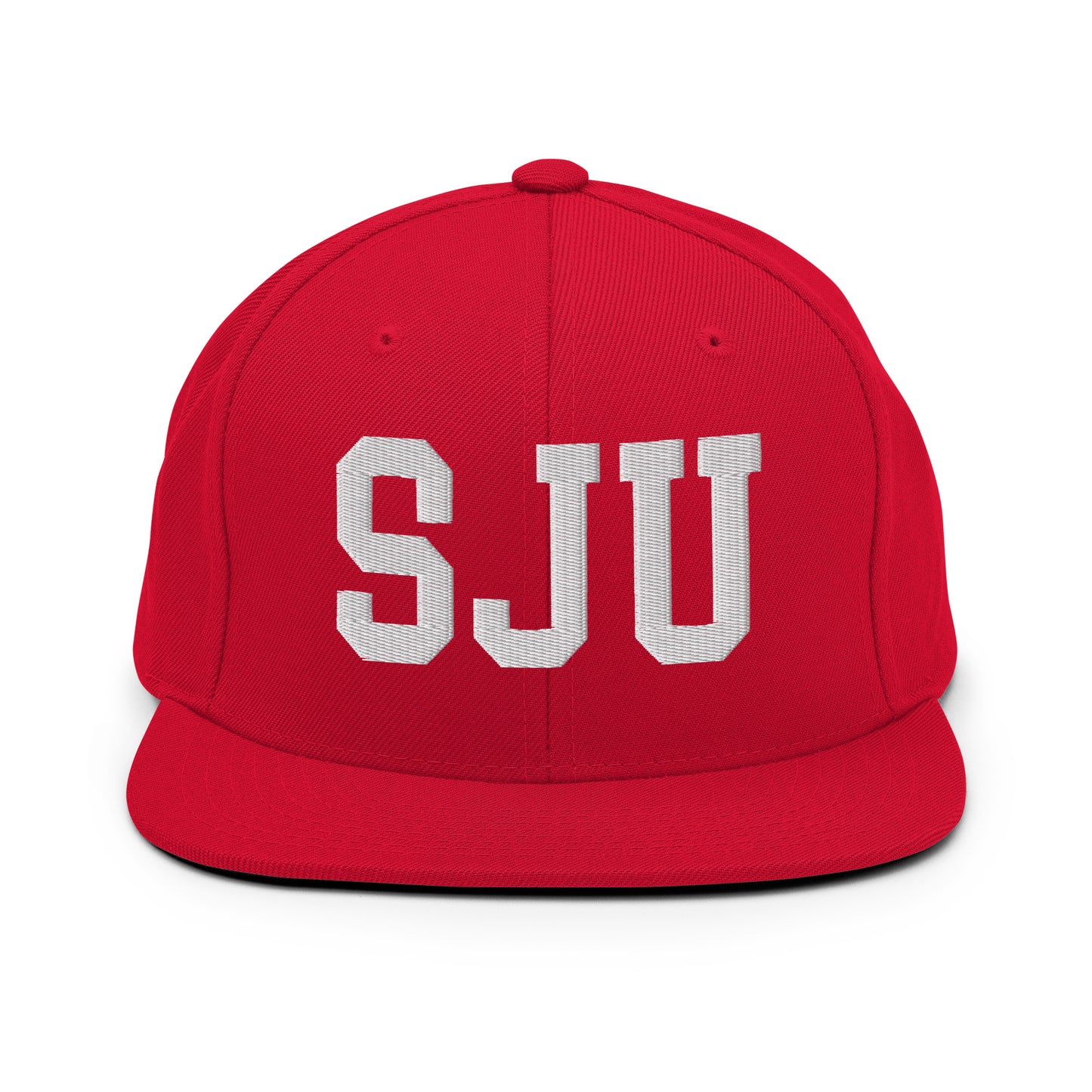 College-Style Classic Snapback Hat • White • SJU San Juan Souvenir • YHM Designs - Image 26