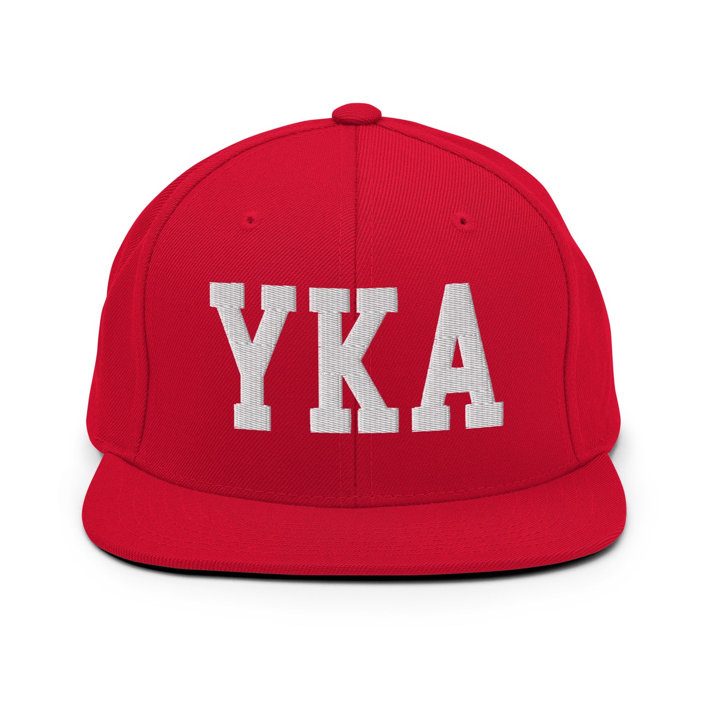 College-Style Classic Snapback Hat • White • YKA Kamloops Souvenir • YHM Designs - Image 26
