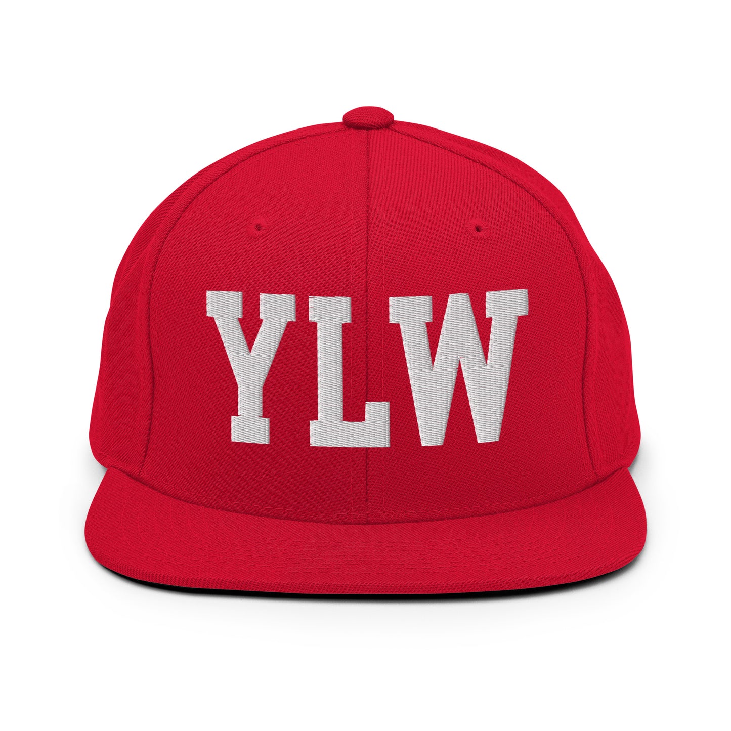 College-Style Classic Snapback Hat • White • YLW Kelowna Souvenir • YHM Designs - Image 26