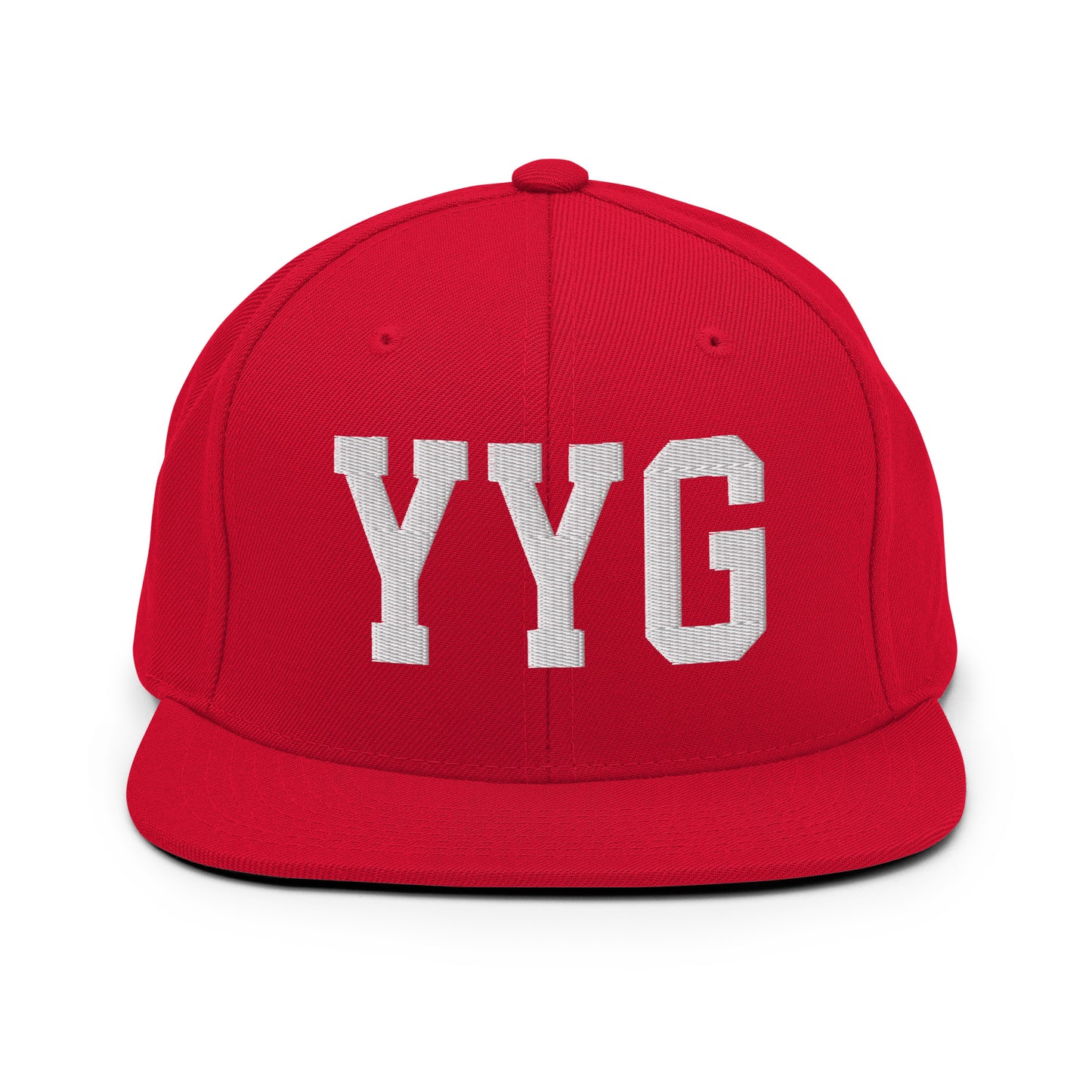 College-Style Classic Snapback Hat • White • YYG Charlottetown • YHM Designs - Image 26