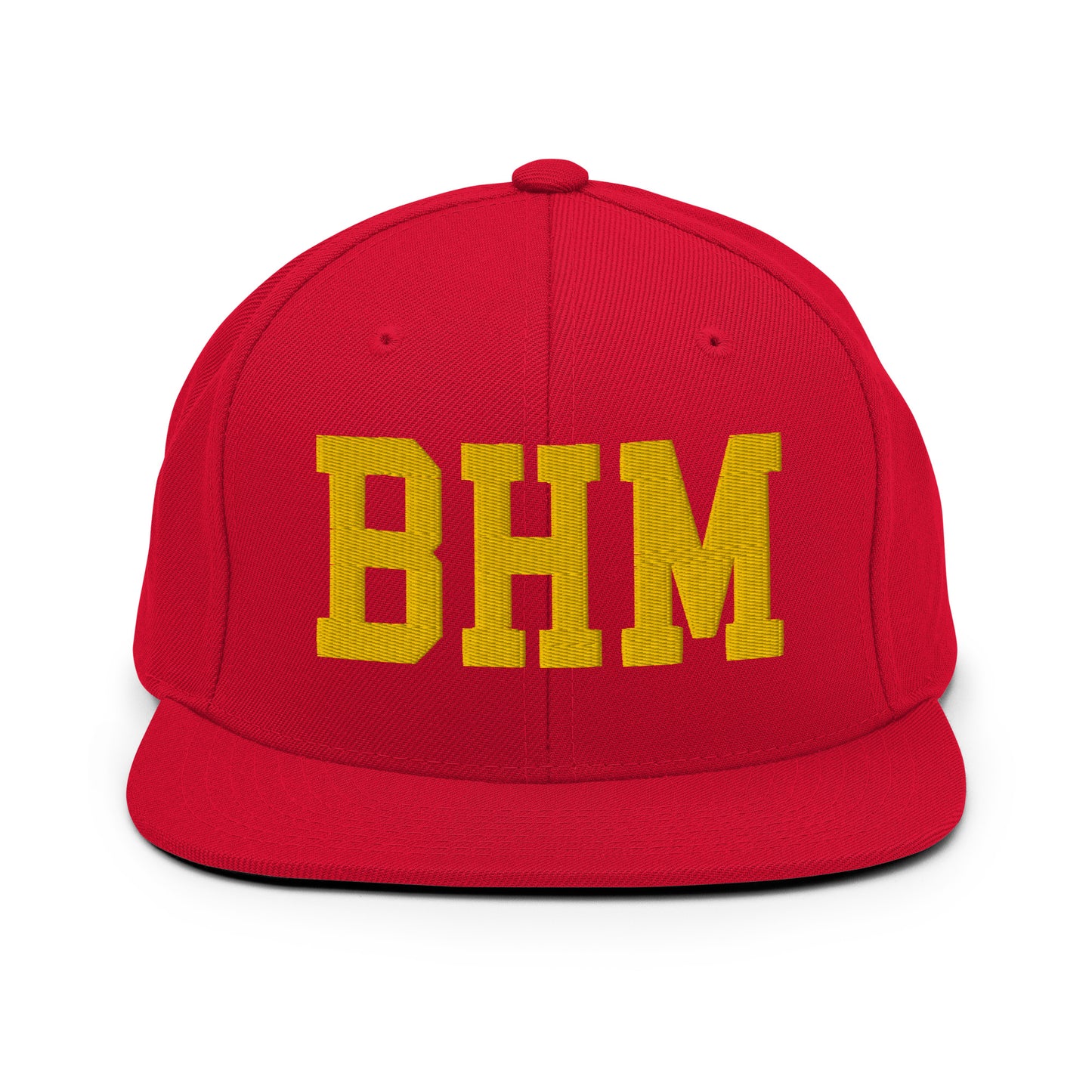 College-Style Classic Snapback Hat • Gold • BHM Birmingham • YHM Designs - Image 18