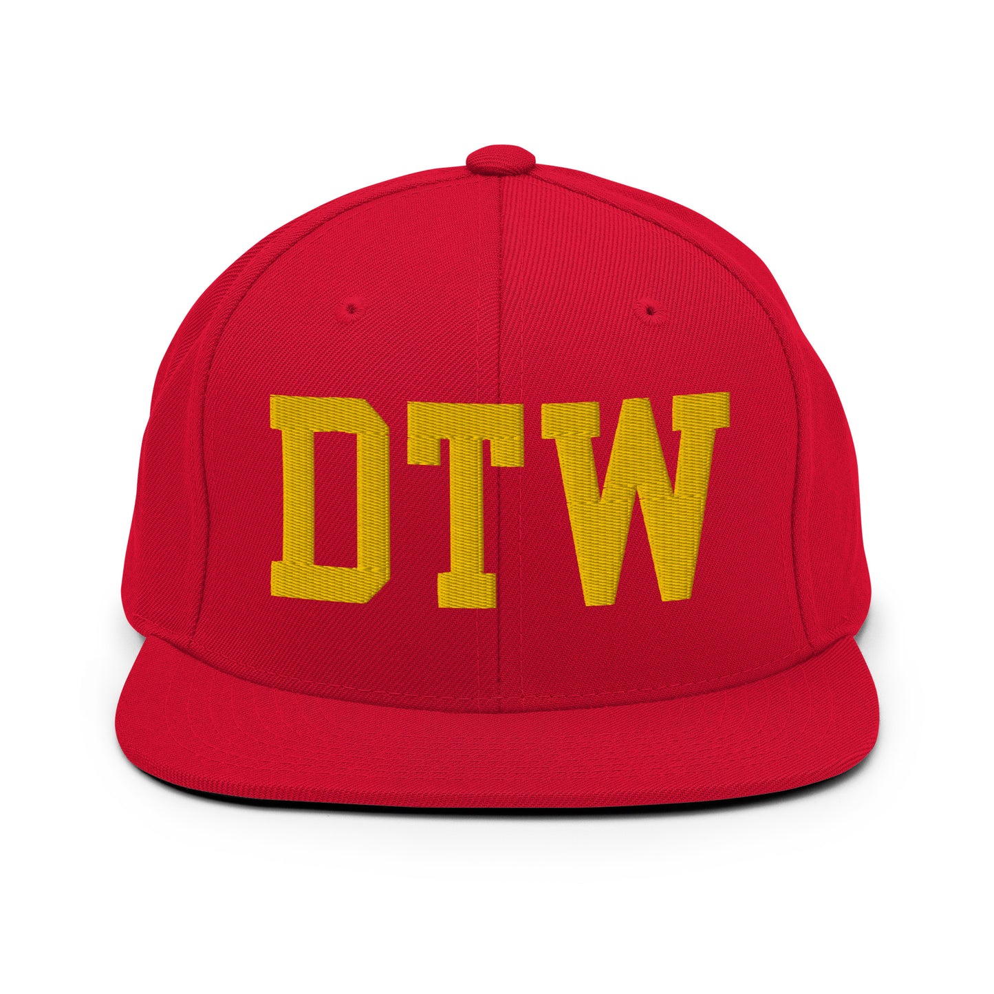 College-Style Classic Snapback Hat • Gold • DTW Detroit • YHM Designs - Image 18