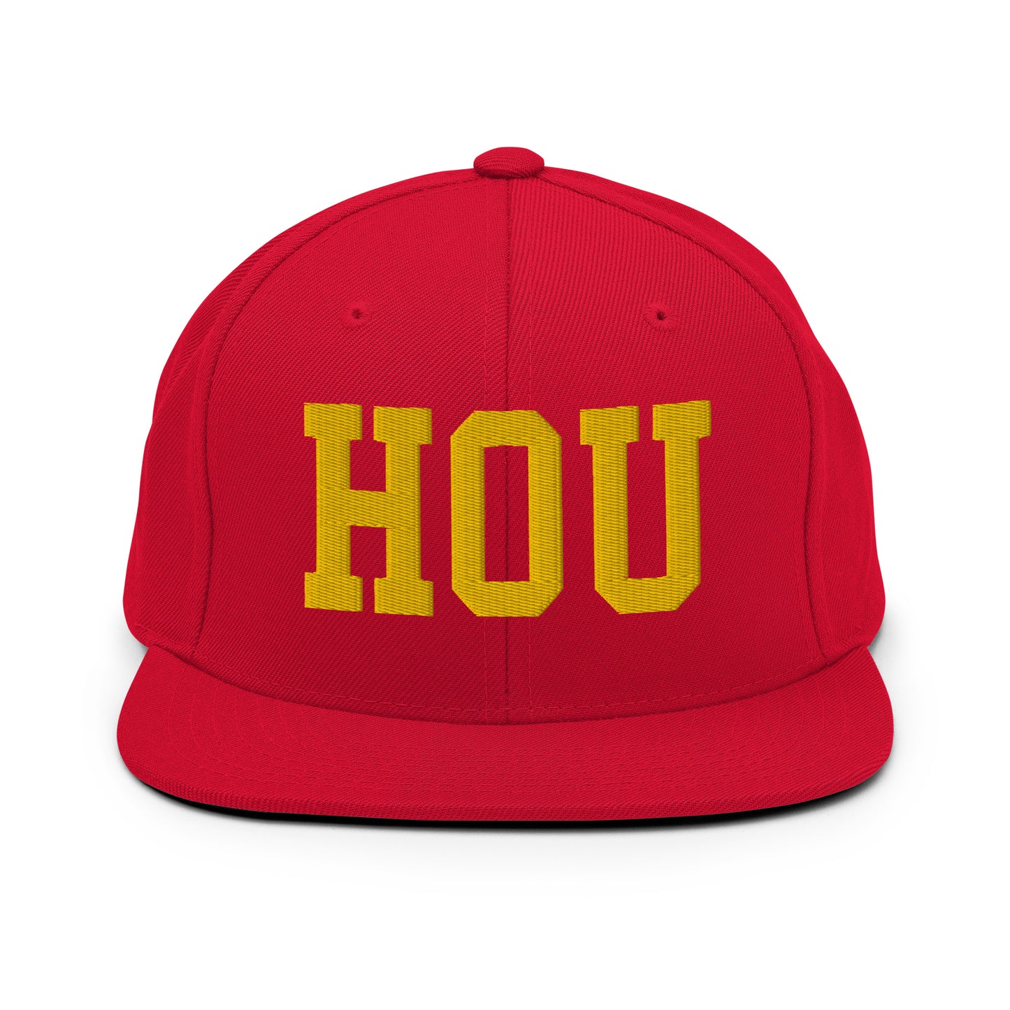 College-Style Classic Snapback Hat • Gold • HOU Houston • YHM Designs - Image 18