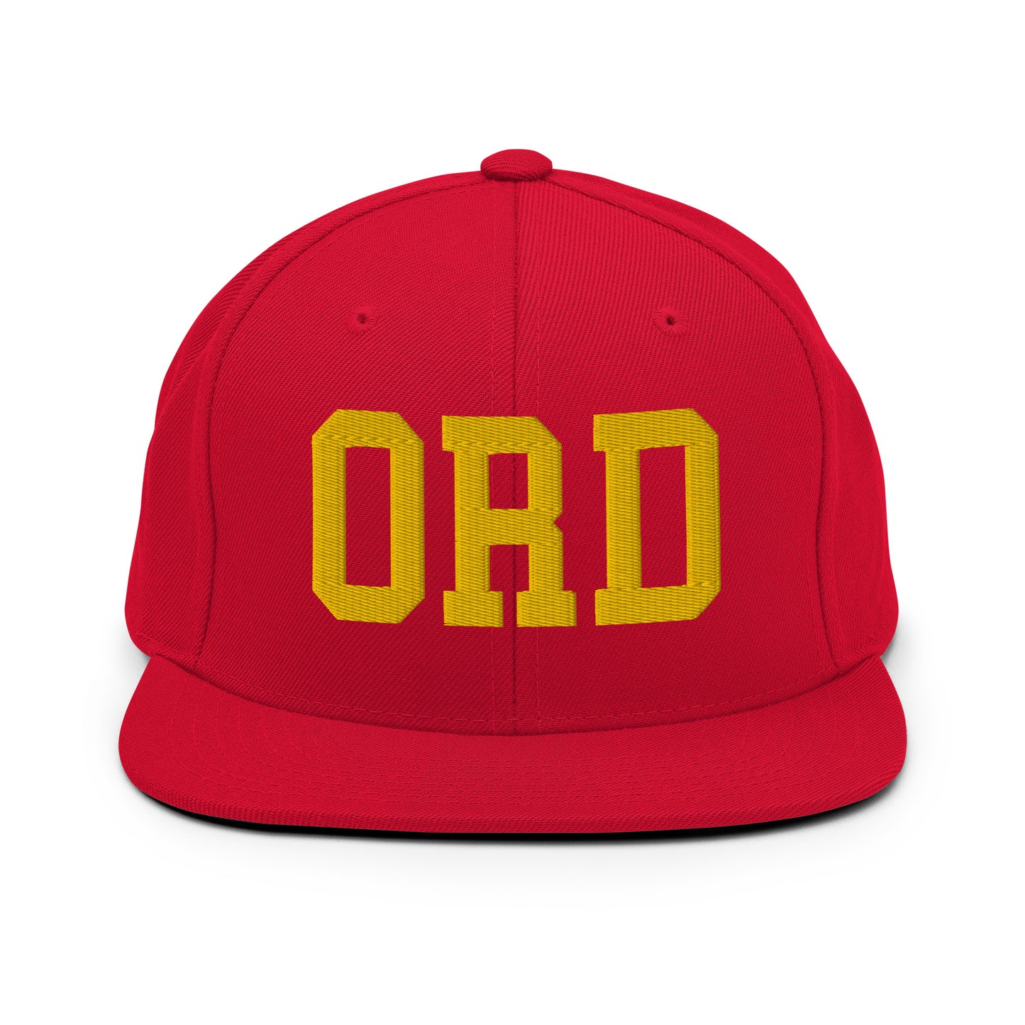 College-Style Classic Snapback Hat • Gold • ORD Chicago • YHM Designs - Image 18