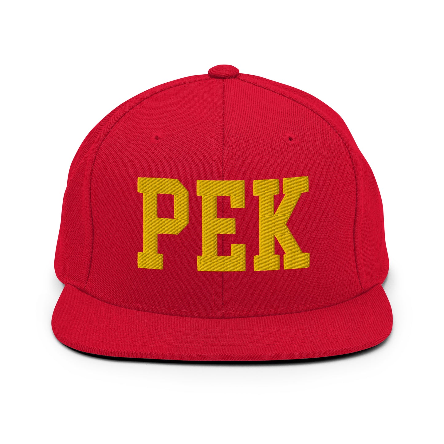College-Style Classic Snapback Hat • Gold • PEK Beijing Souvenir • YHM Designs - Image 18
