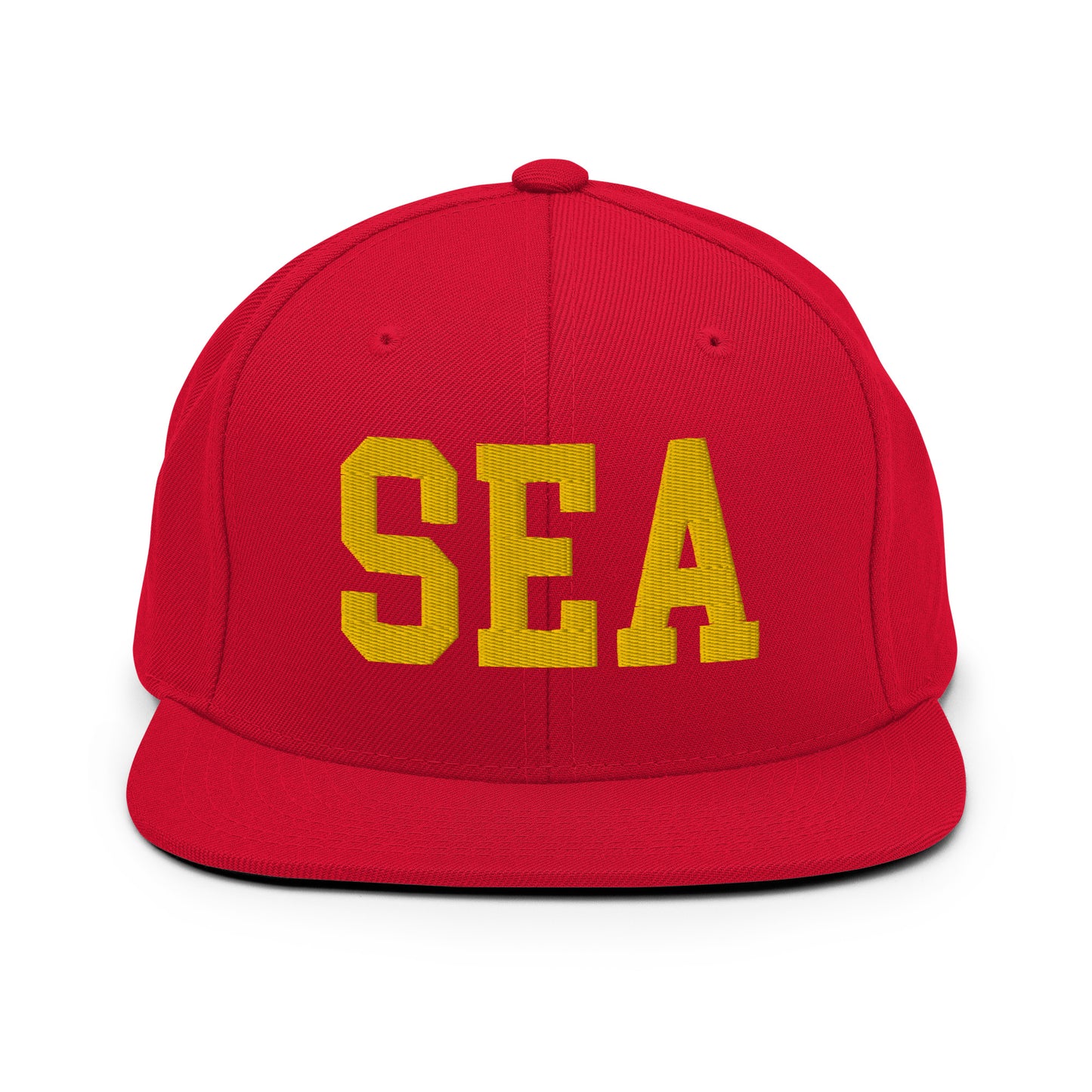 College-Style Classic Snapback Hat • Gold • SEA Seattle • YHM Designs - Image 18