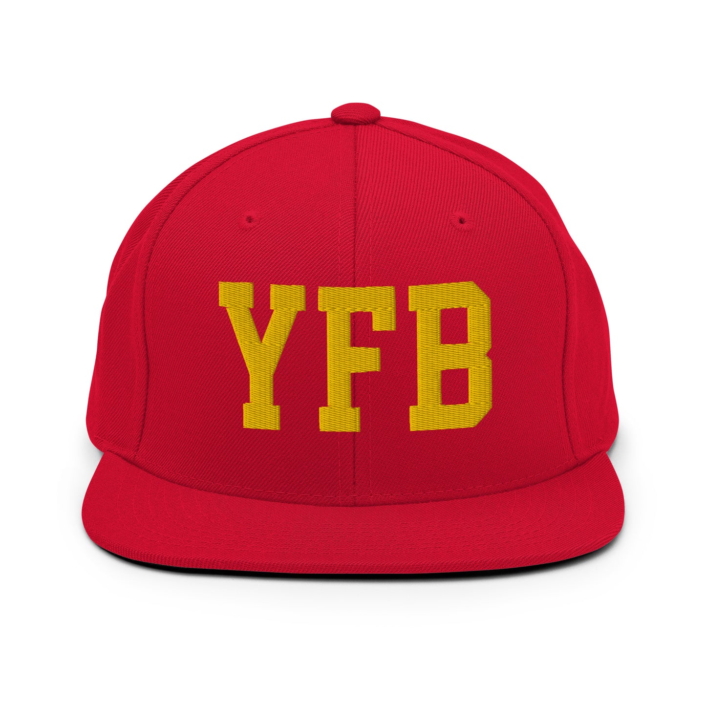 College-Style Classic Snapback Hat • Gold • YFB Iqaluit • YHM Designs - Image 18