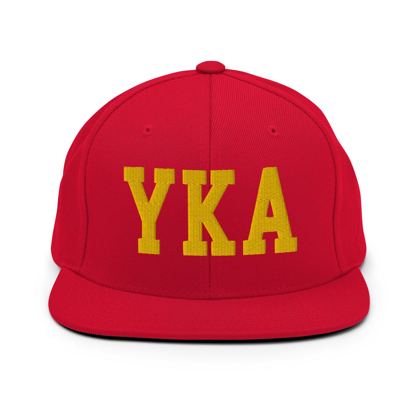 College-Style Classic Snapback Hat • Gold • YKA Kamloops Souvenir • YHM Designs - Image 18
