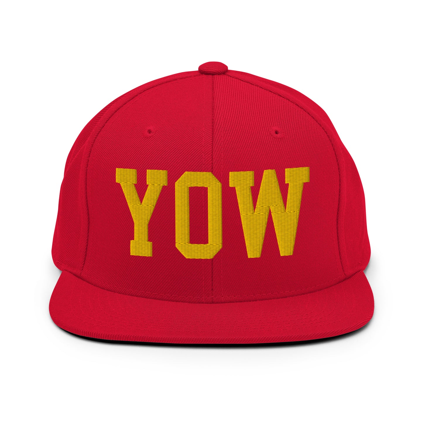 College-Style Classic Snapback Hat • Gold • YOW Ottawa • YHM Designs - Image 18