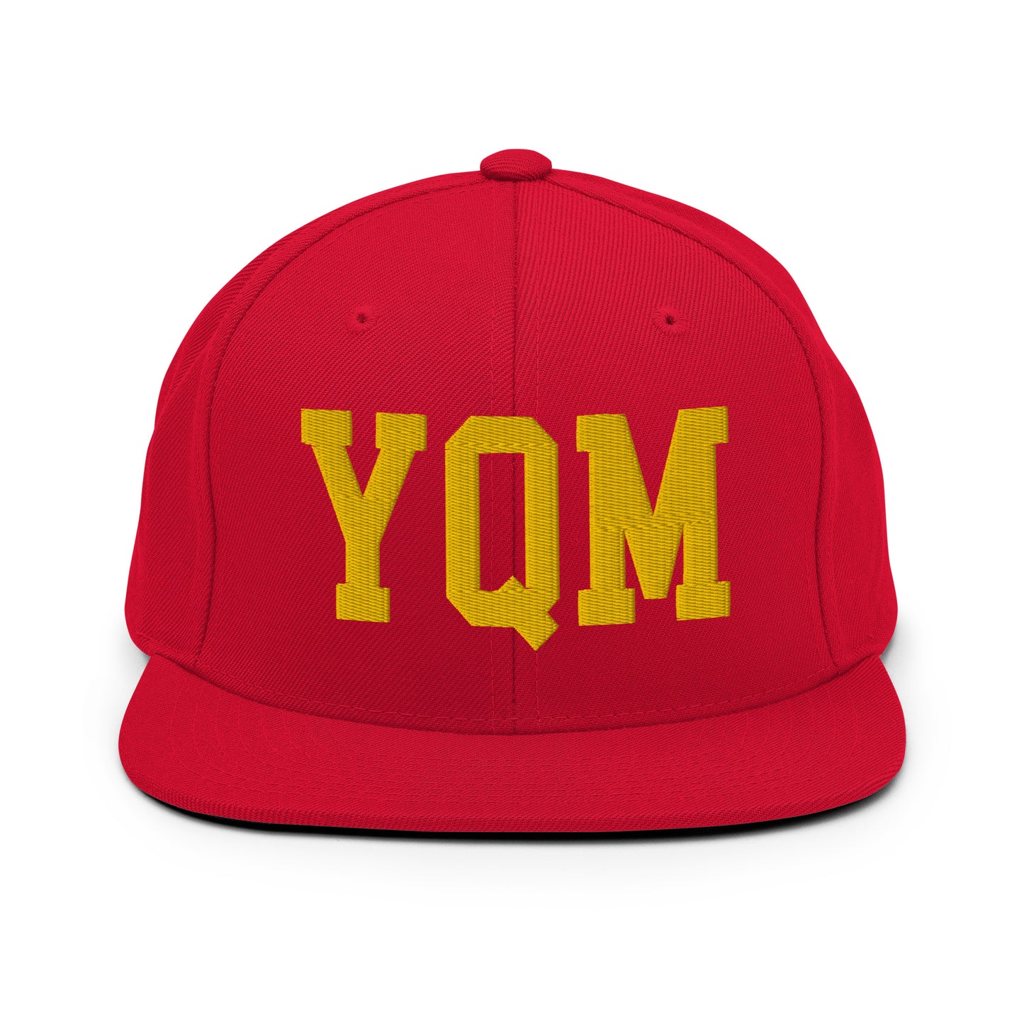 College-Style Classic Snapback Hat • Gold • YQM Moncton • YHM Designs - Image 18
