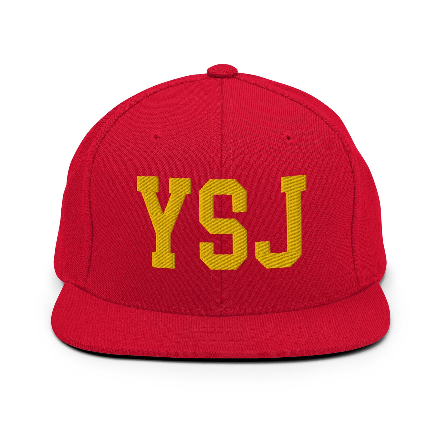 College-Style Classic Snapback Hat • Gold • YSJ Saint John • YHM Designs - Image 18