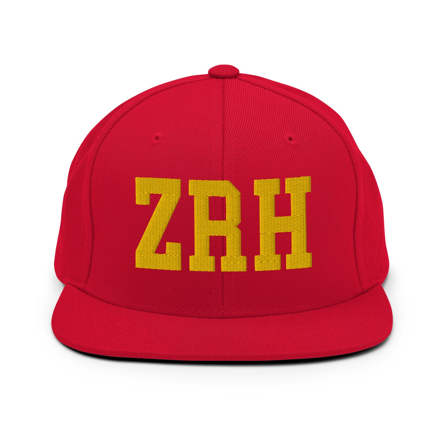 College-Style Classic Snapback Hat • Gold • ZRH Zurich • YHM Designs - Image 18