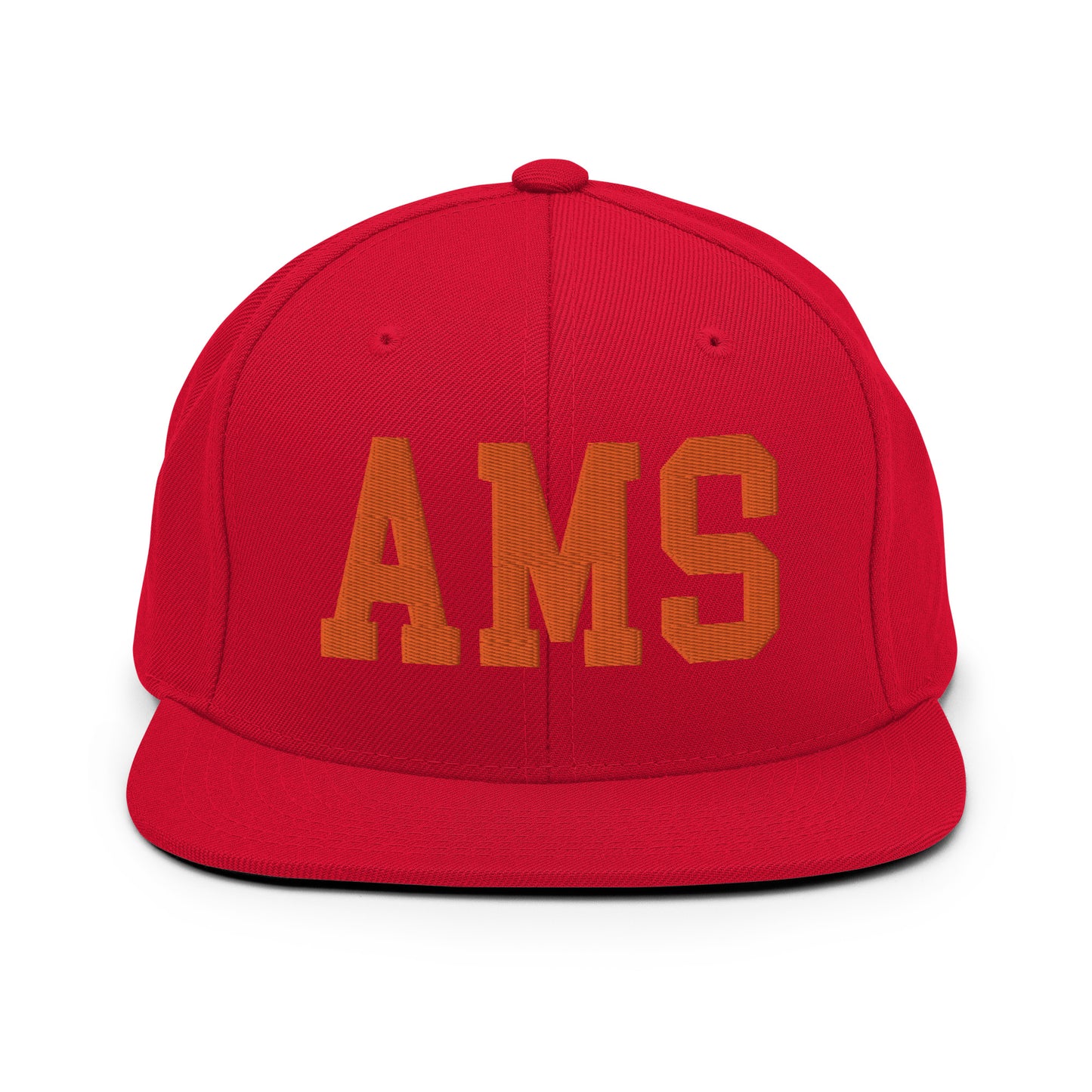 College-Style Classic Snapback Hat • Orange • AMS Amsterdam • YHM Designs - Image 27